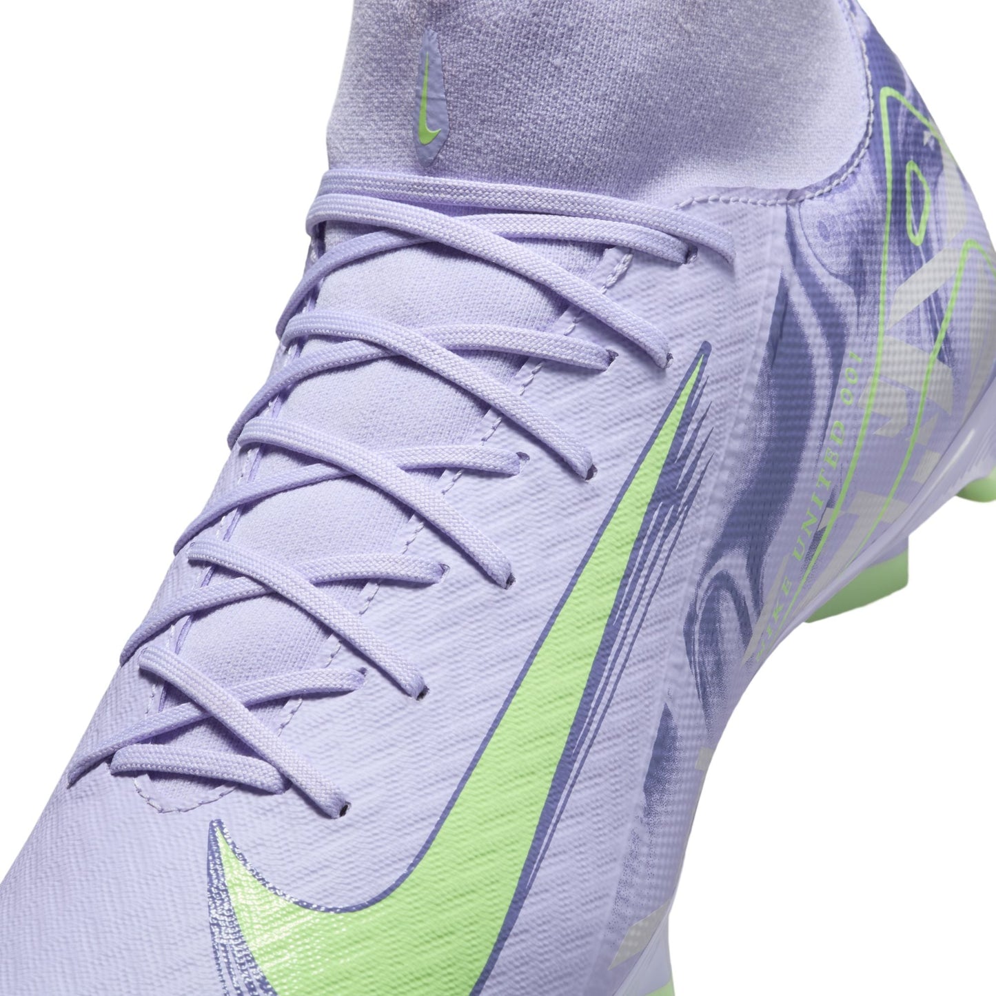 Nike United Mercurial Superfly 10 Academy FG Firm Ground Soccer Cleat - Purple Agate/Barely Volt