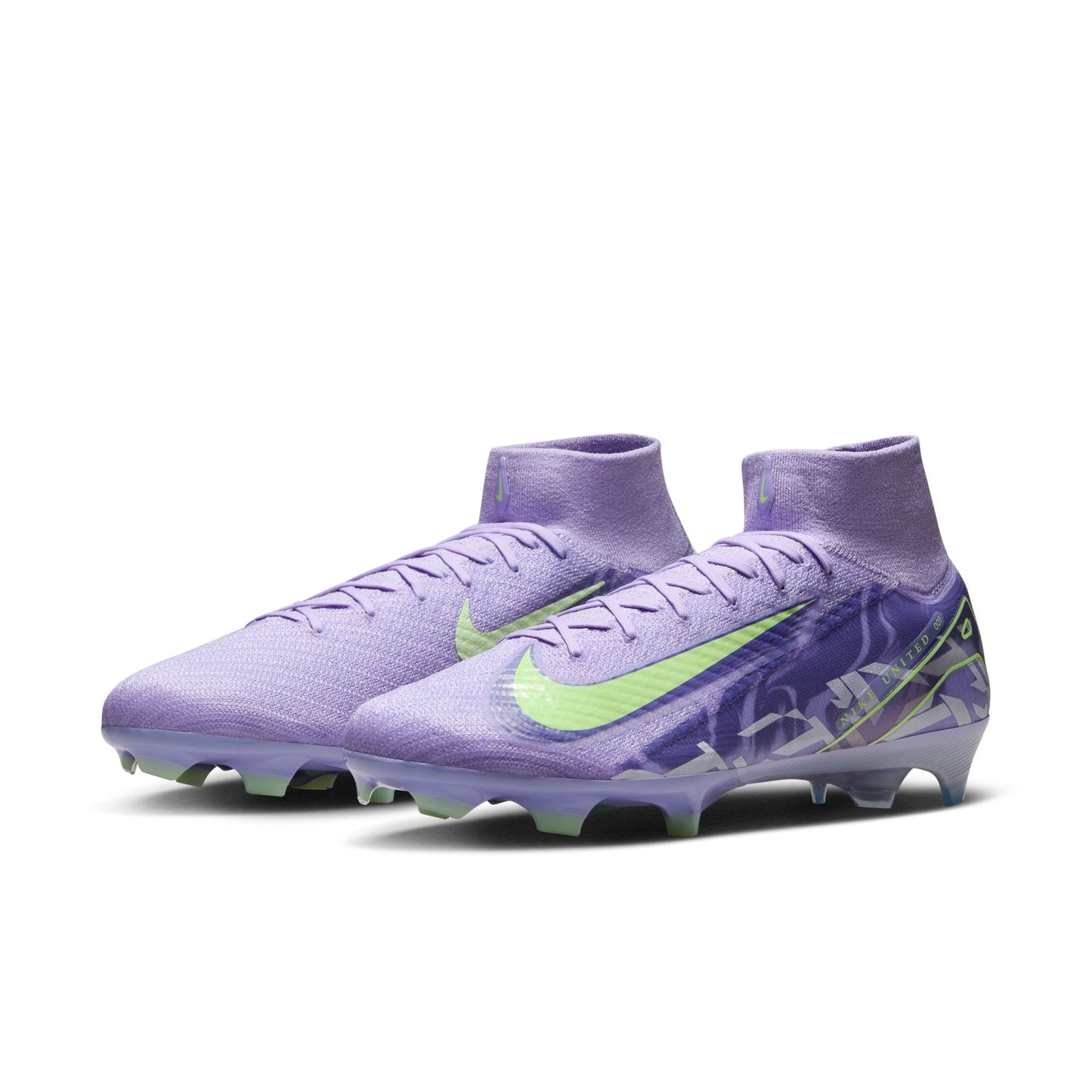 Nike United Mercurial Superfly 10 Elite FG Firm Ground Soccer Cleat - Purple Agate/Barely Volt