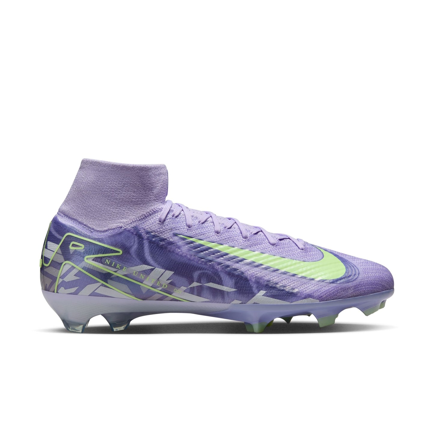 Nike United Mercurial Superfly 10 Elite FG Firm Ground Soccer Cleat - Purple Agate/Barely Volt