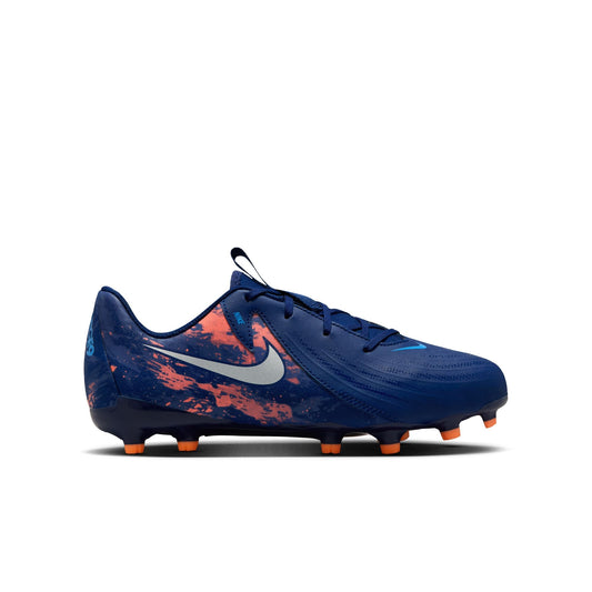 Nike Junior Phantom GX 2 Academy "Erling Haaland" FG Firm Ground Soccer Cleat - Blue Void/Chrome