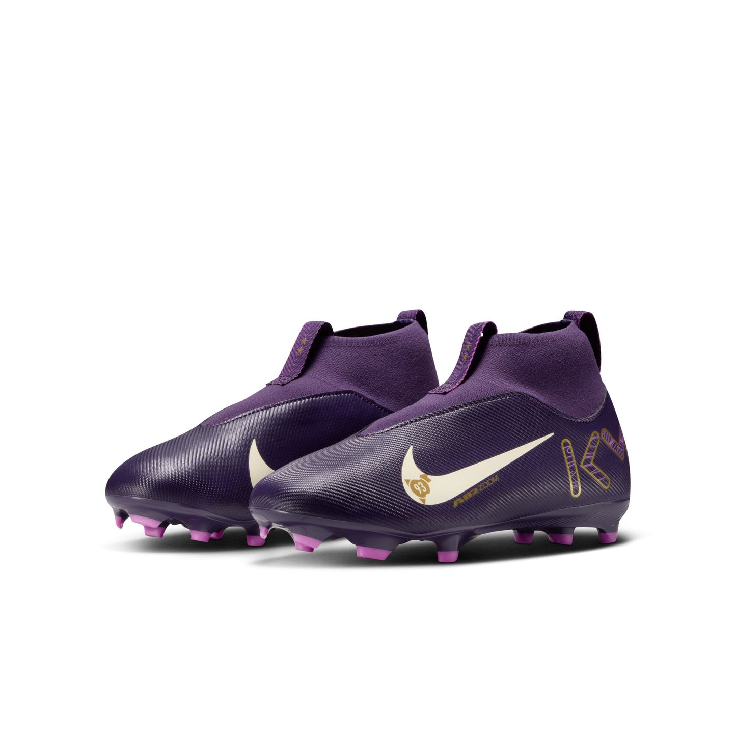 Nike Junior "Kylian Mbappe" Mercurial Superfly 10 Academy FG Firm Ground Soccer Cleat - Grand Purple/Pale Ivory