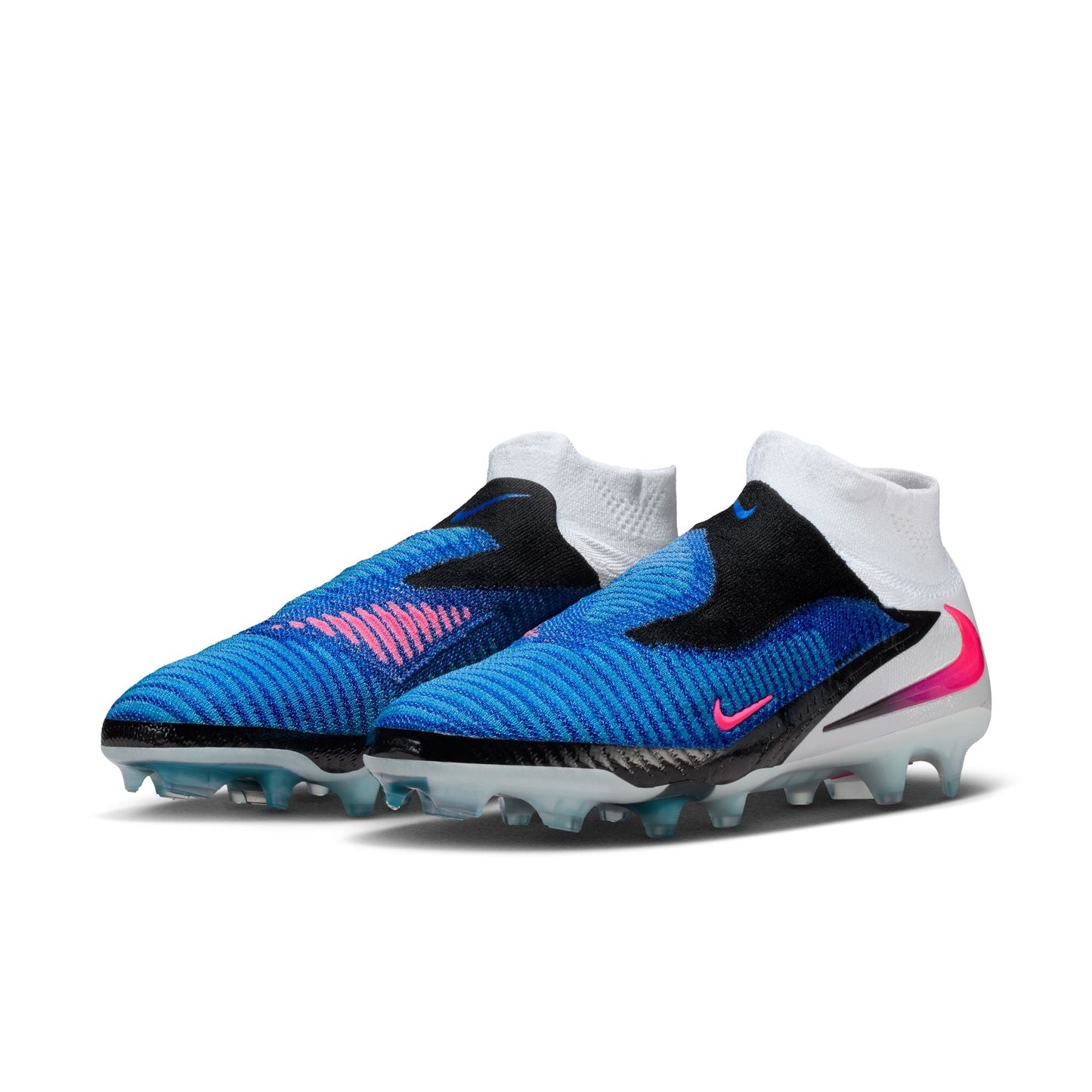 Nike Phantom 6 High Elite FG Firm Ground Soccer Cleat - Racer Blue/Pink Blast/White