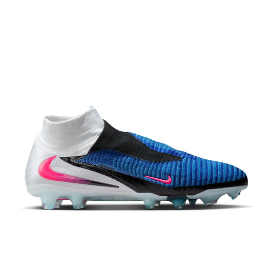 Nike Phantom 6 High Elite FG Firm Ground Soccer Cleat - Racer Blue/Pink Blast/White