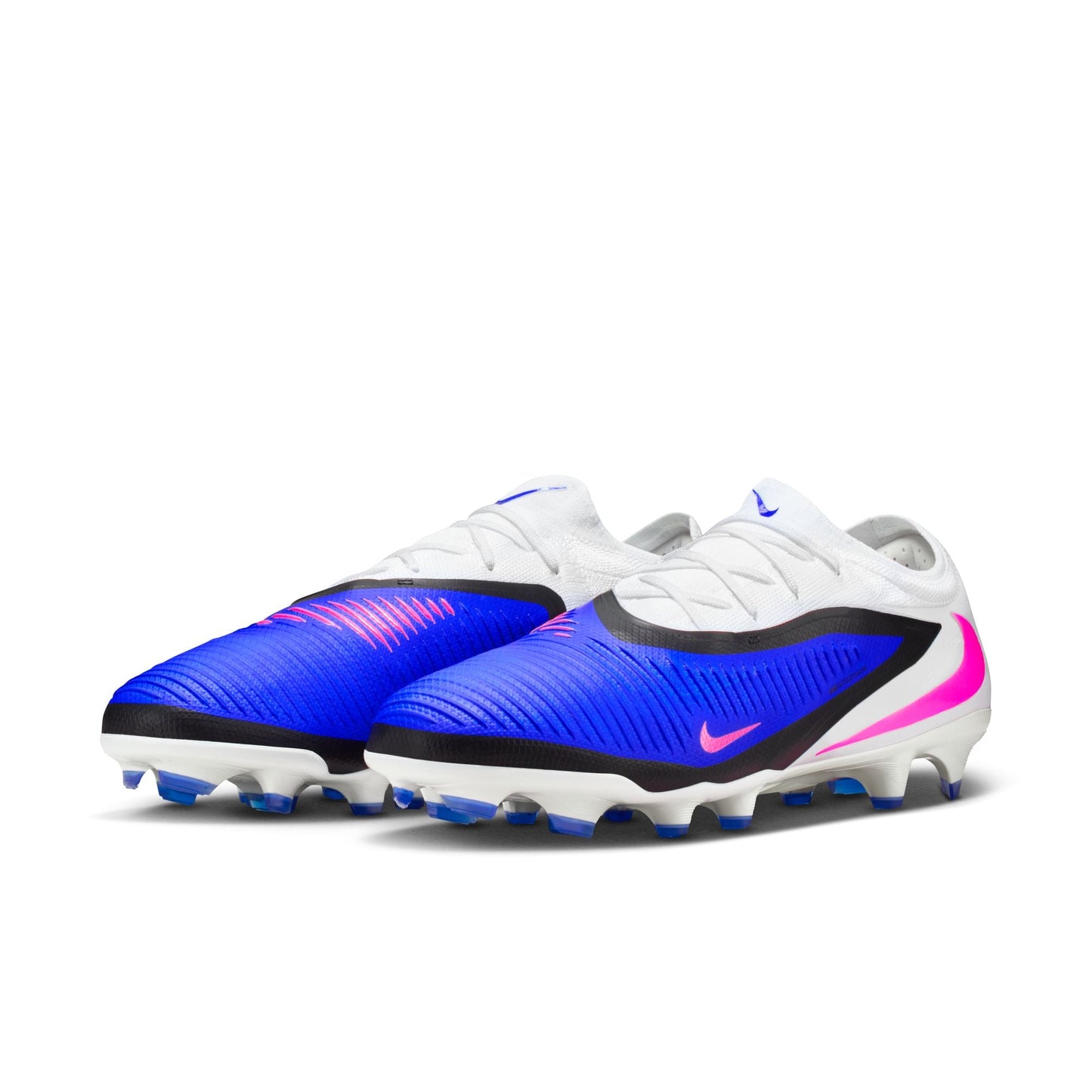 Nike Phantom 6 Low Pro FG Firm Ground Soccer Cleat - Racer Blue/Pink Blast/White