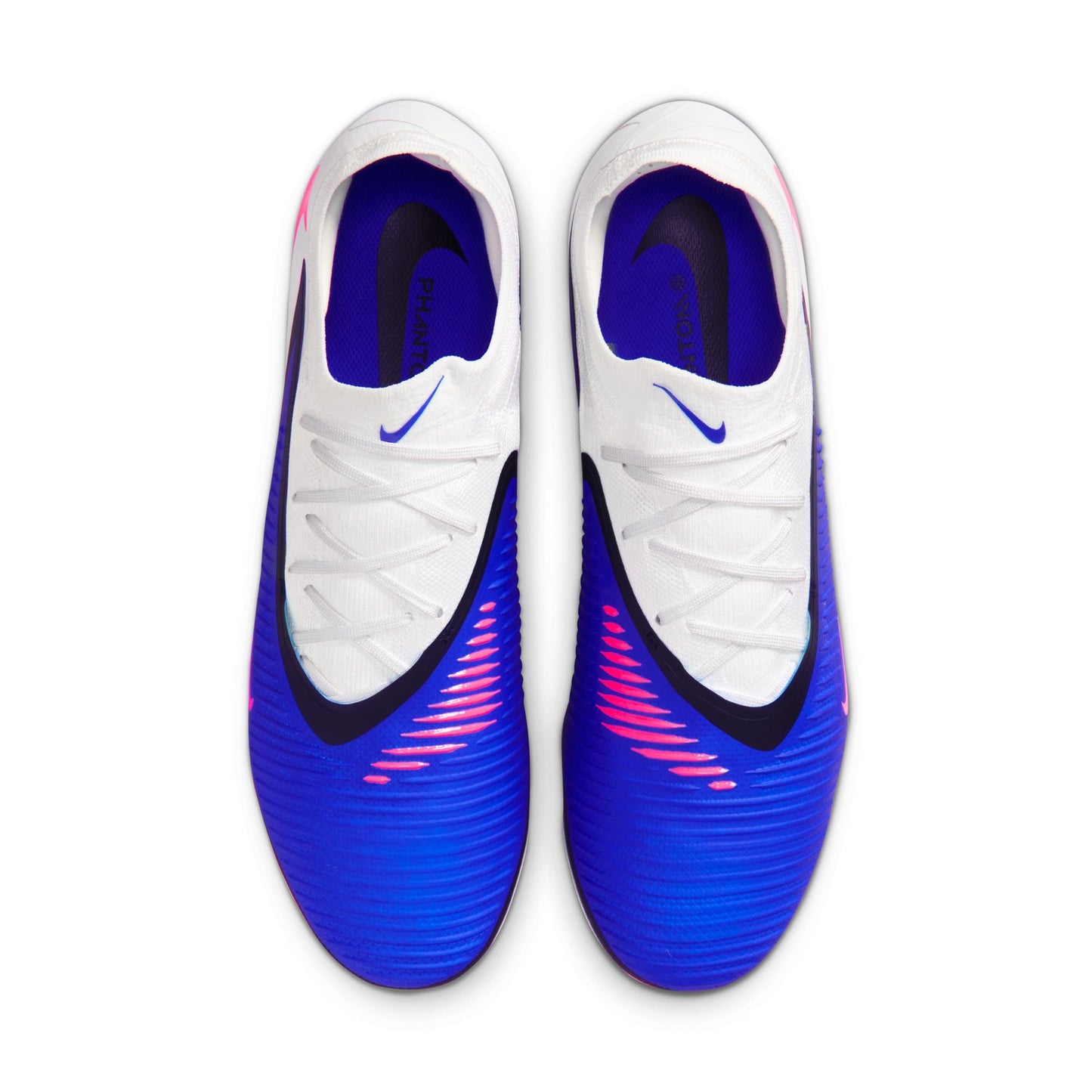 Nike Phantom 6 Low Pro FG Firm Ground Soccer Cleat - Racer Blue/Pink Blast/White