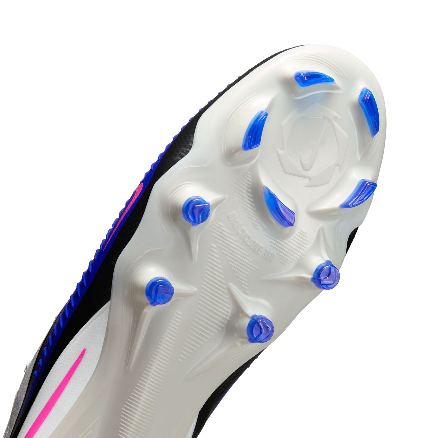 Nike Phantom 6 Low Pro FG Firm Ground Soccer Cleat - Racer Blue/Pink Blast/White
