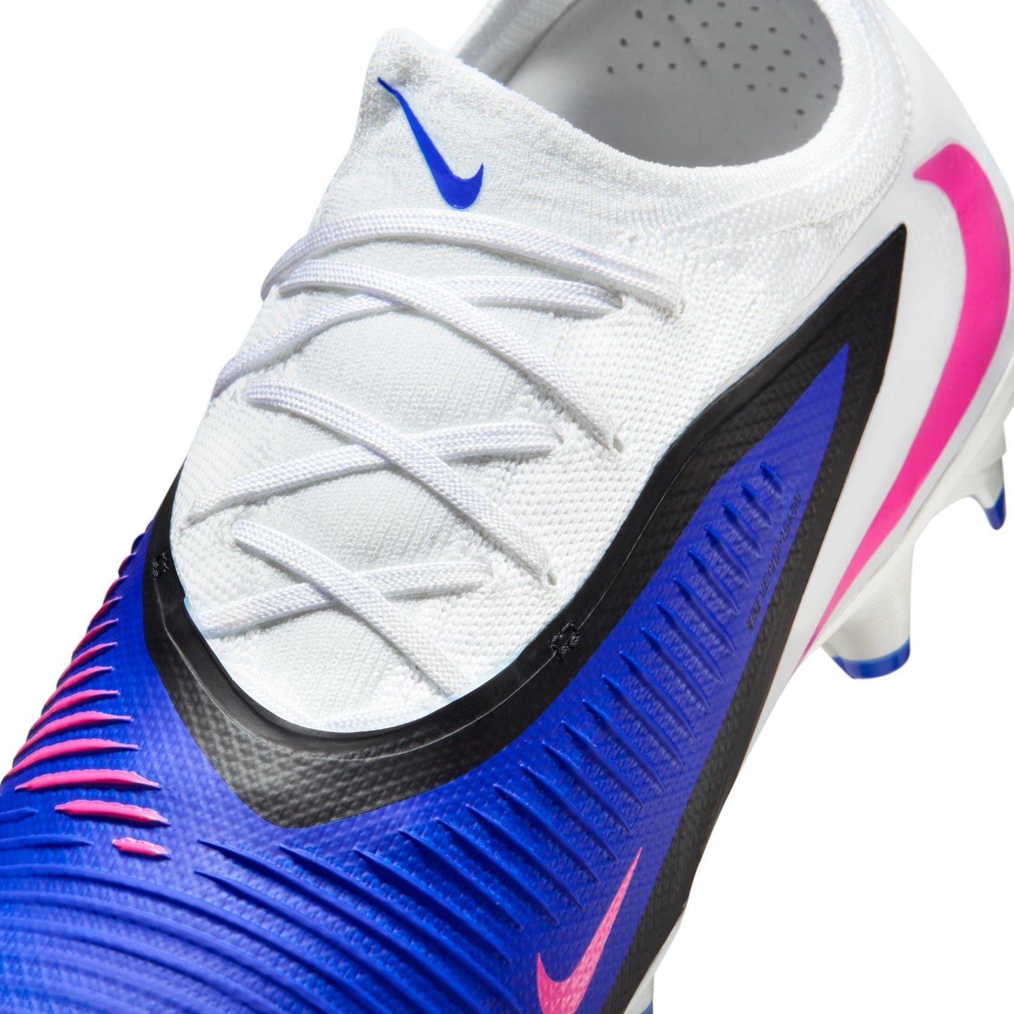 Nike Phantom 6 Low Pro FG Firm Ground Soccer Cleat - Racer Blue/Pink Blast/White