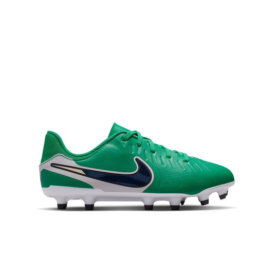 Nike Junior Tiempo Legend 10 LV8 Academy FG Firm Ground Soccer Cleat - Stadium Green/Dark Obsidian