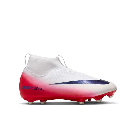 Nike Junior Mercurial Superfly 10 Academy LV8 FG/MG Firm Ground Soccer Cleat - University Red/Dark Obsidian