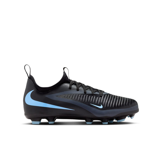 Nike Junior Phantom 6 Low Academy FG Firm Ground Soccer Cleat - Black/Ice Blue