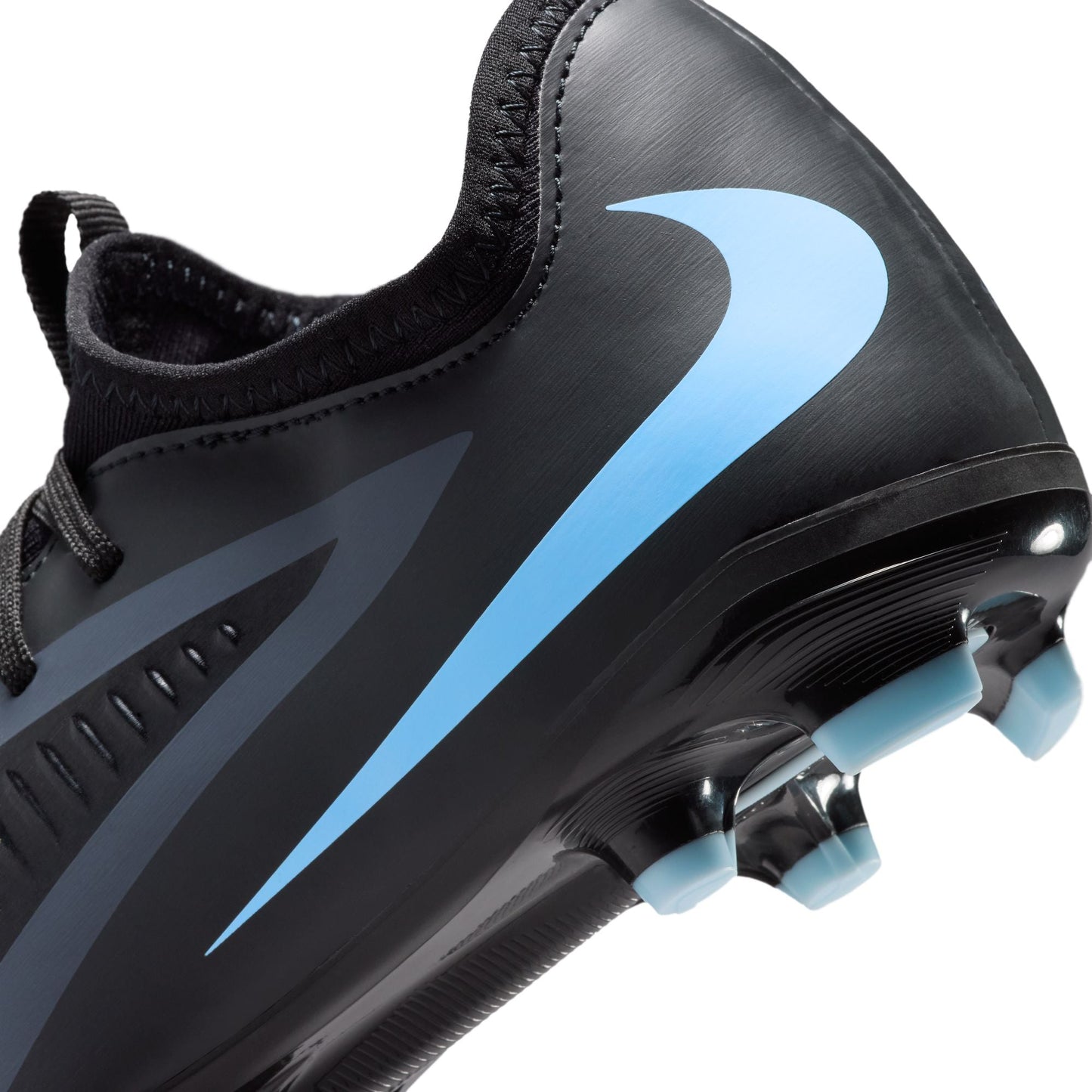 Nike Junior Phantom 6 Low Academy FG Firm Ground Soccer Cleat - Black/Ice Blue