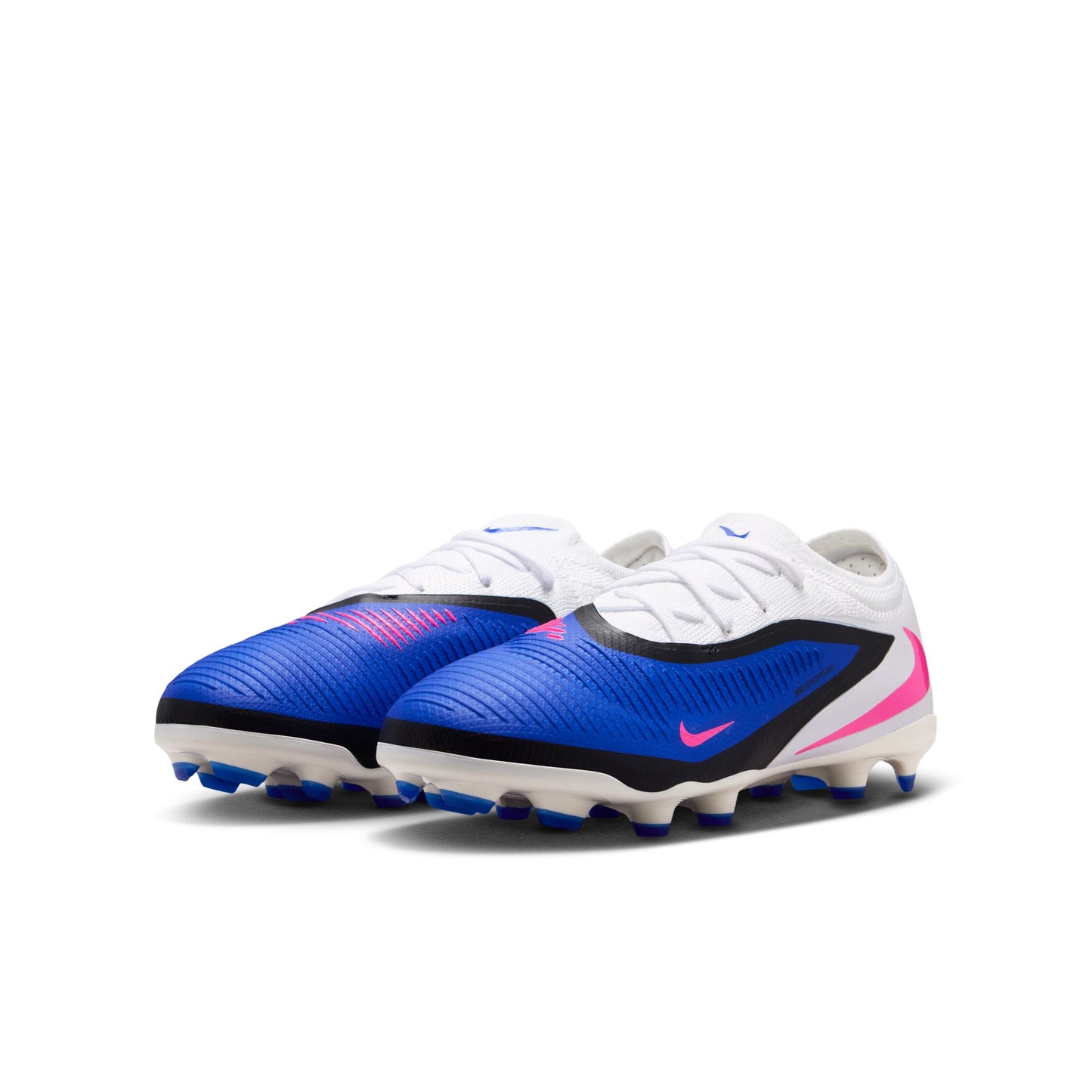 Nike Junior Phantom 6 Low Pro FG Firm Ground Soccer Cleat - Racer Blue/Pink Blast/White