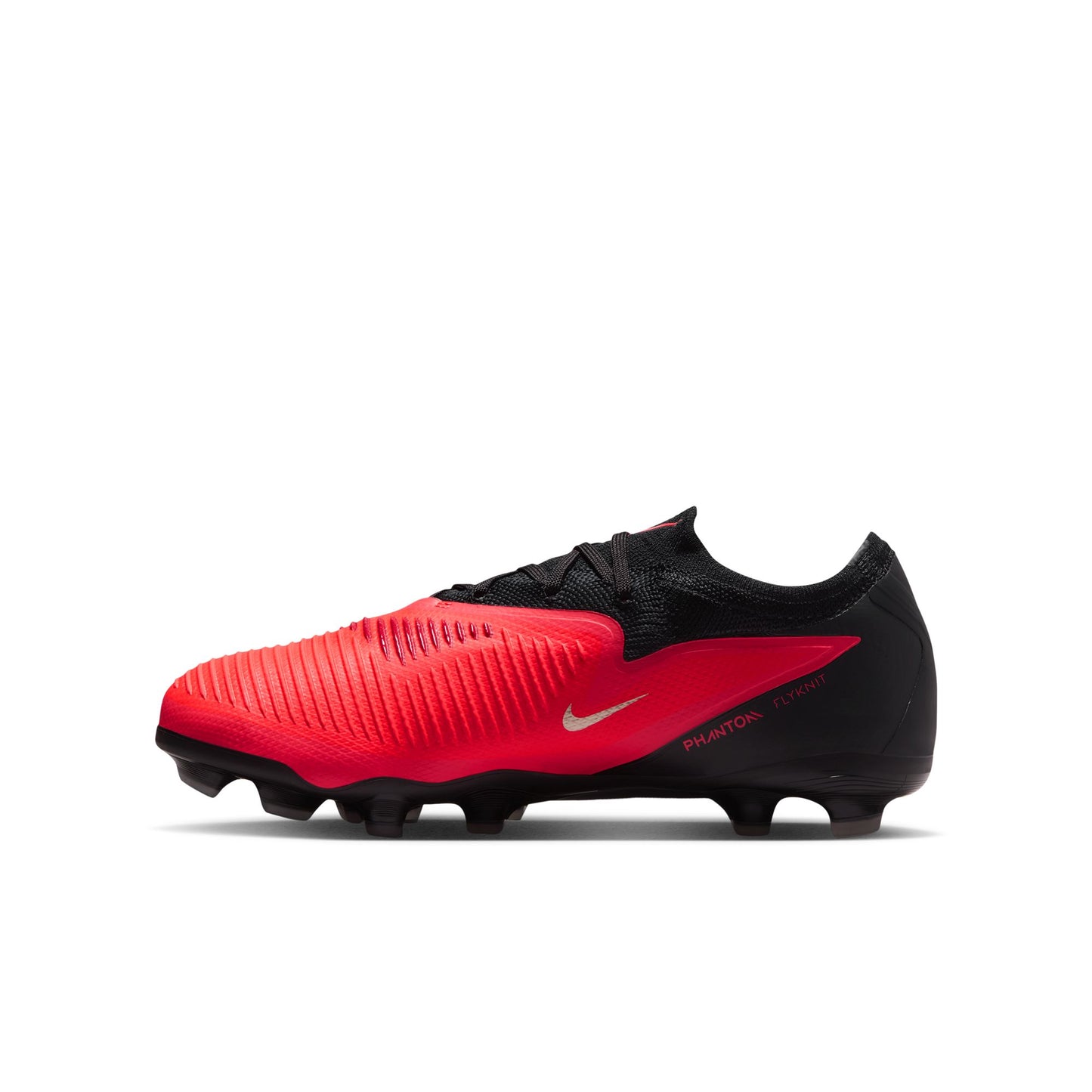 Nike Junior Phantom 6 Low Pro FG Firm Ground Soccer Cleat - Bright Crimson/Black/Bright Crimson