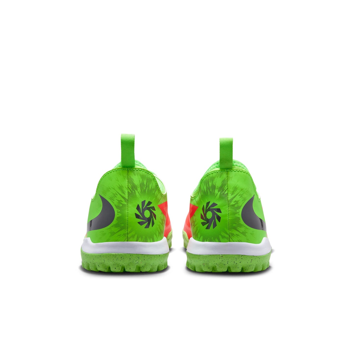 Nike Junior Phantom 6 Low Academy Erling Haaland TF Turf Soccer Cleat  -Hot Punch/Black/Green Strike