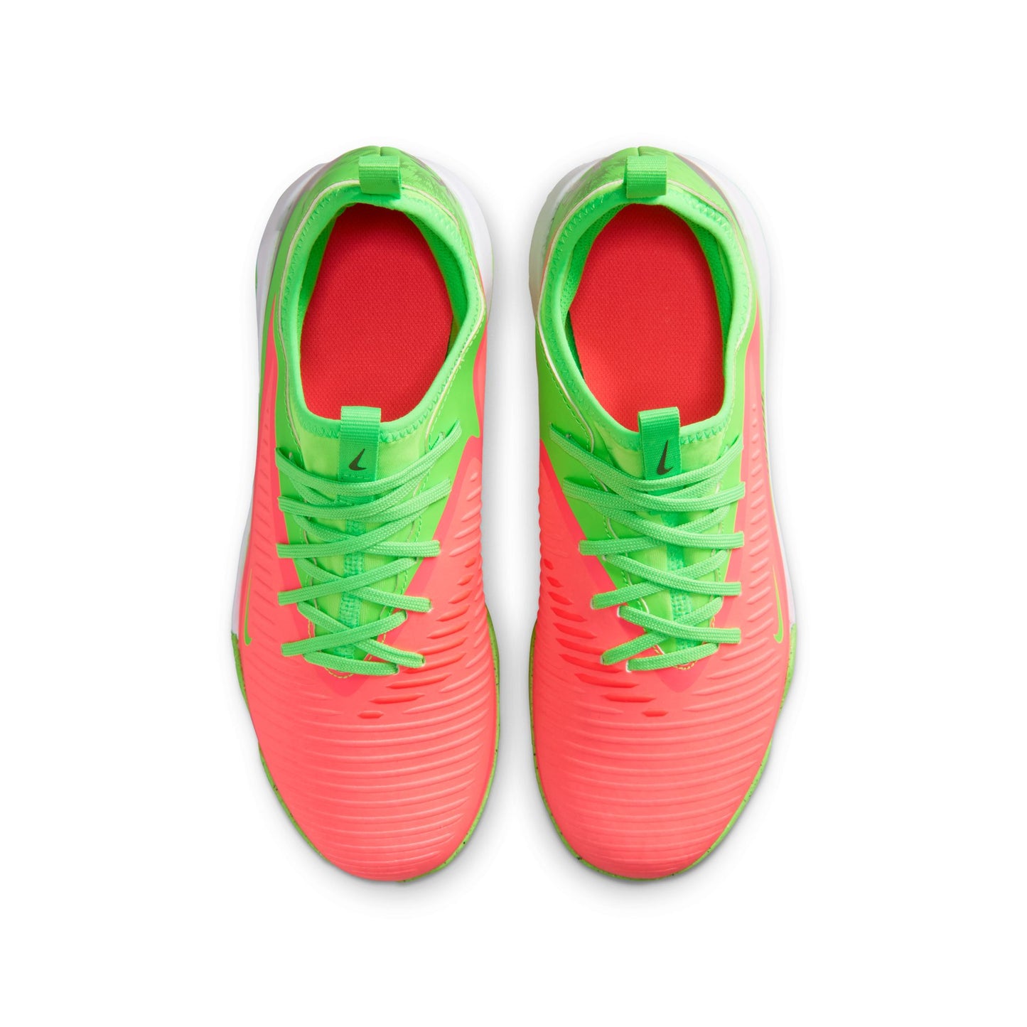Nike Junior Phantom 6 Low Academy Erling Haaland TF Turf Soccer Cleat  -Hot Punch/Black/Green Strike