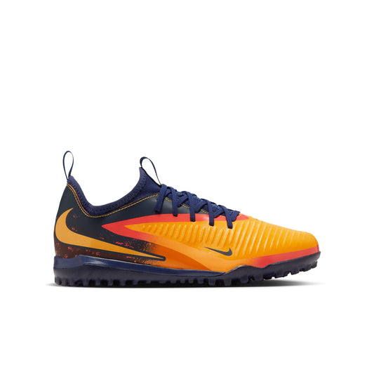Nike Junior Phantom 6 Low Academy TF "Erling Haaland" TF Turf Soccer Cleat -  Laser Orange/Lemon Venom/Blue Void