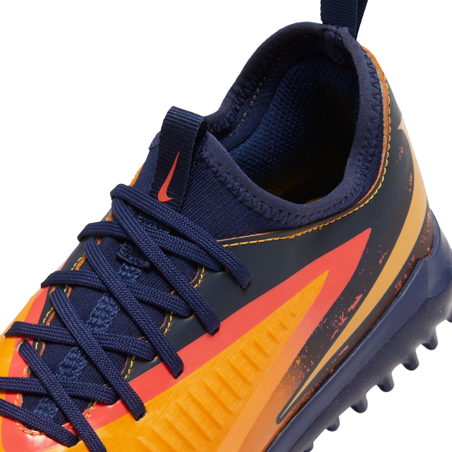Nike Junior Phantom 6 Low Academy TF "Erling Haaland" TF Turf Soccer Cleat -  Laser Orange/Lemon Venom/Blue Void