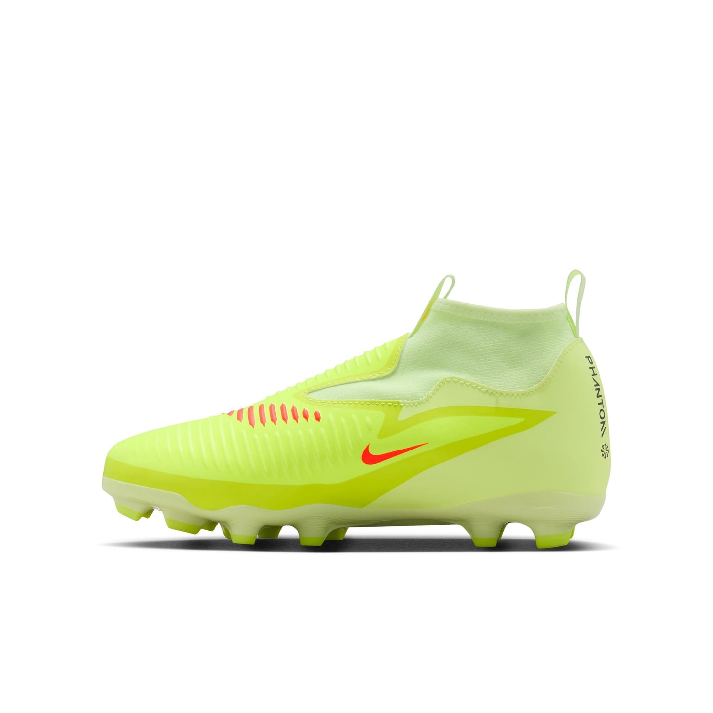 Nike Junior Phantom 6 High Academy FG Firm Ground Soccer Cleat - Hyper Crimson/Black/Limelight
