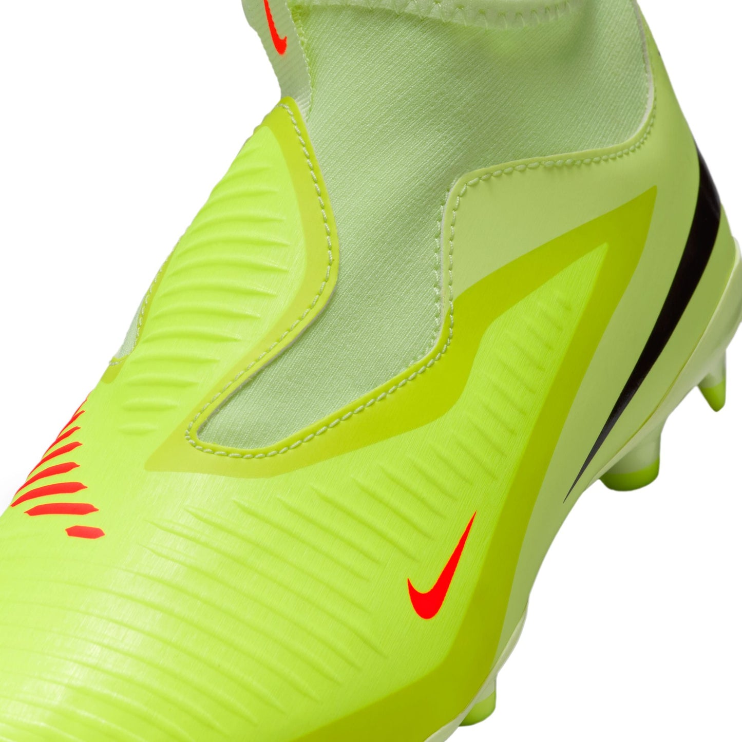 Nike Junior Phantom 6 High Academy FG Firm Ground Soccer Cleat - Hyper Crimson/Black/Limelight