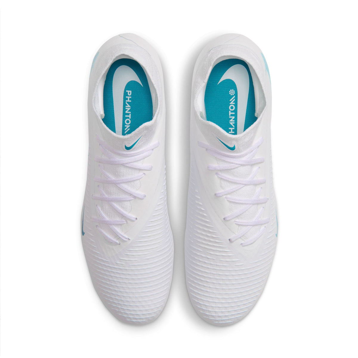 Nike Phantom 6 High Academy FG Firm Ground Soccer Cleat - White/Dusty Cactus/White
