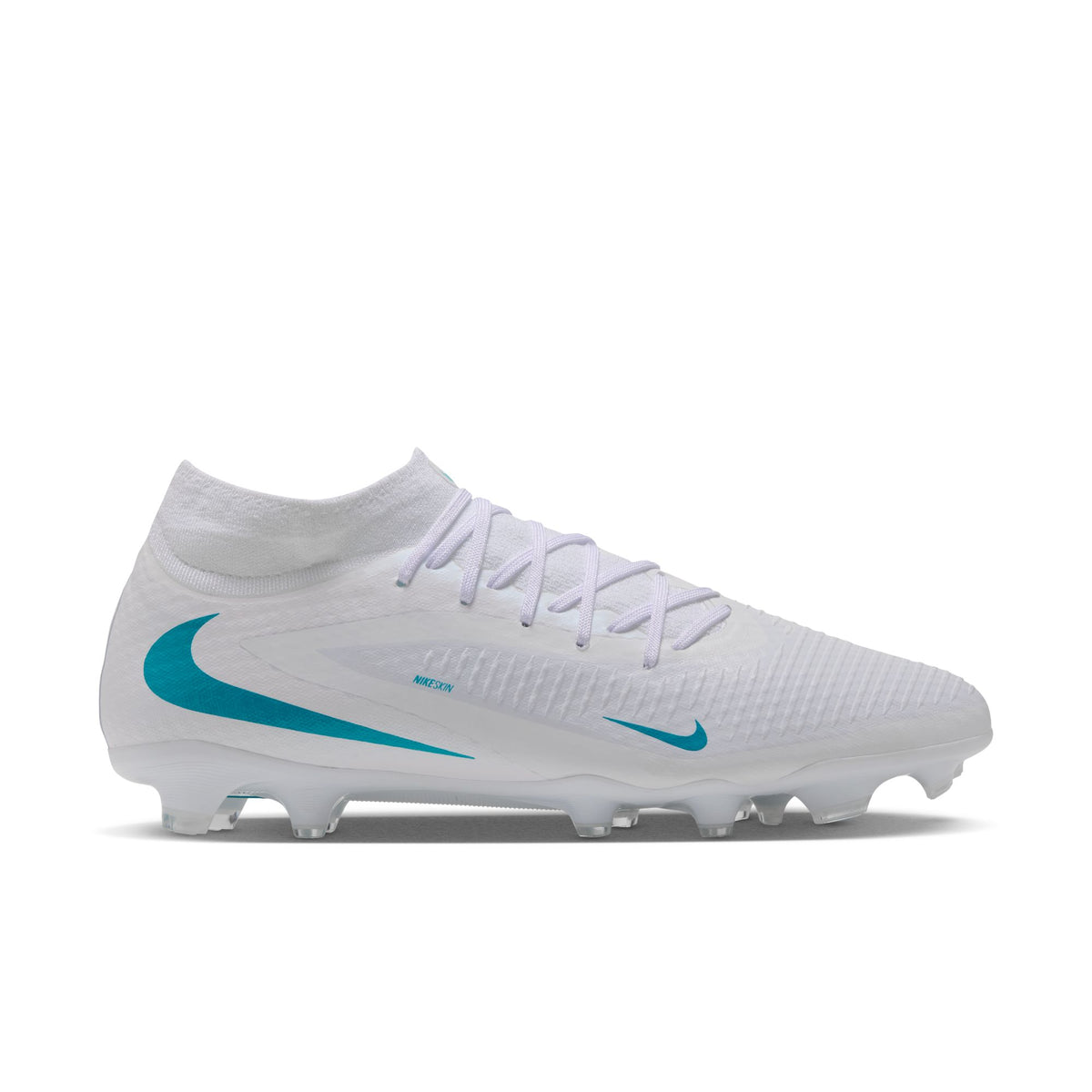 Nike Phantom 6 High Academy FG Firm Ground Soccer Cleat - White/Dusty Cactus/White