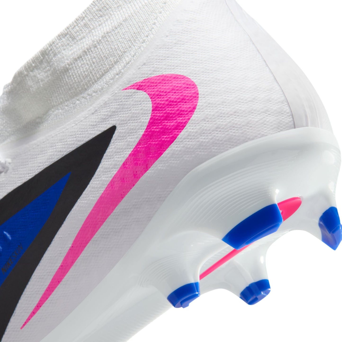 Nike Phantom 6 High Academy FG Firm Ground Soccer Cleat - Racer Blue/Pink Blast/White