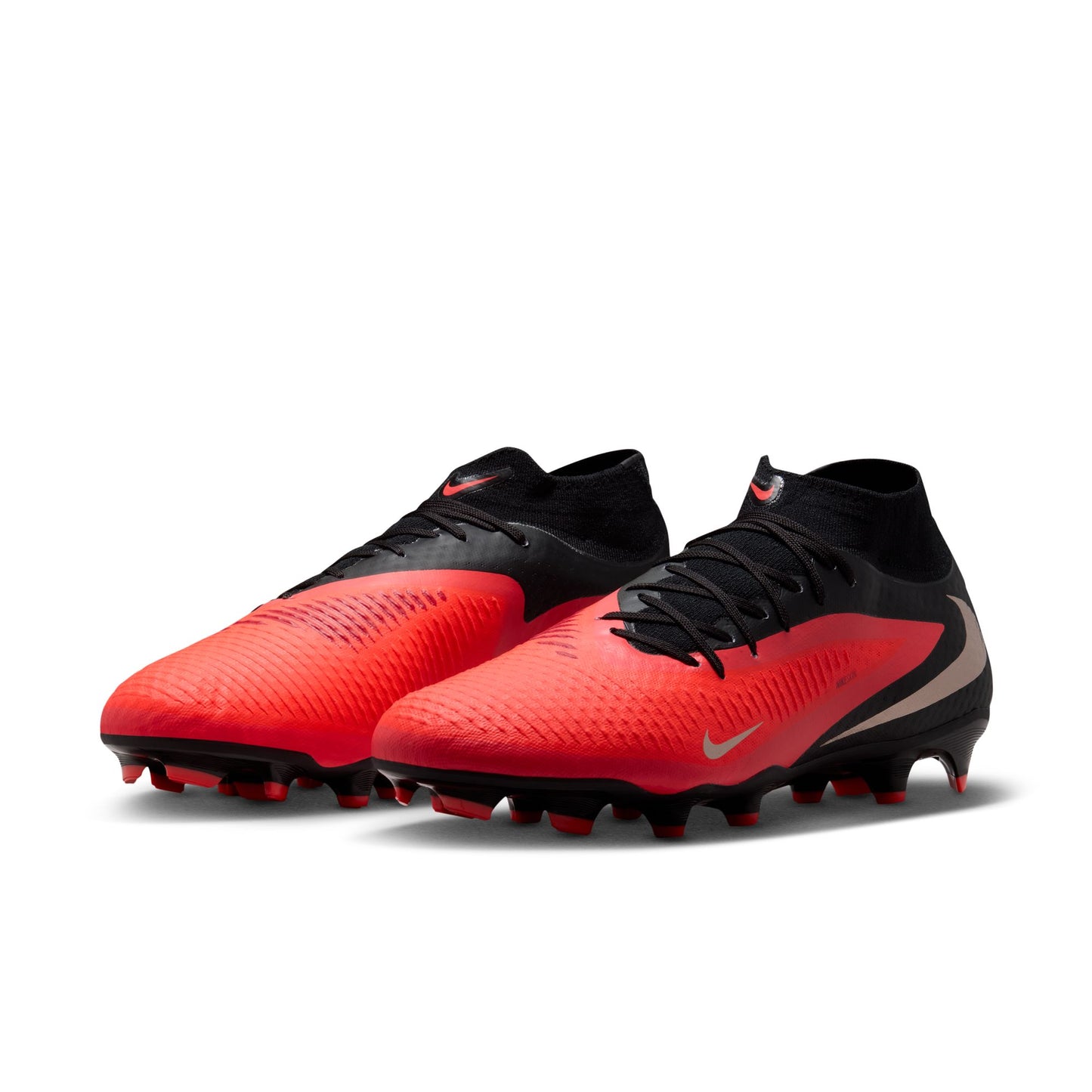 Nike Phantom 6 High Academy FG Firm Ground Soccer Cleat - Bright Crimson/Blur/Black