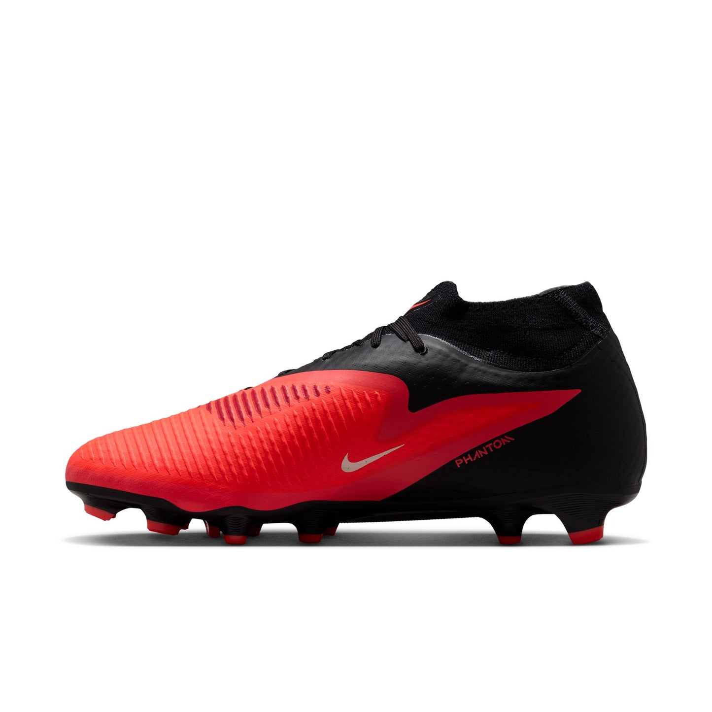 Nike Phantom 6 High Academy FG Firm Ground Soccer Cleat - Bright Crimson/Blur/Black