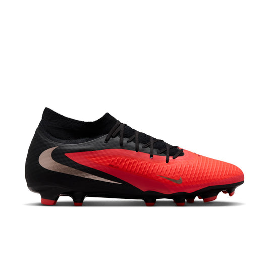 Nike Phantom 6 High Academy FG Firm Ground Soccer Cleat - Bright Crimson/Blur/Black