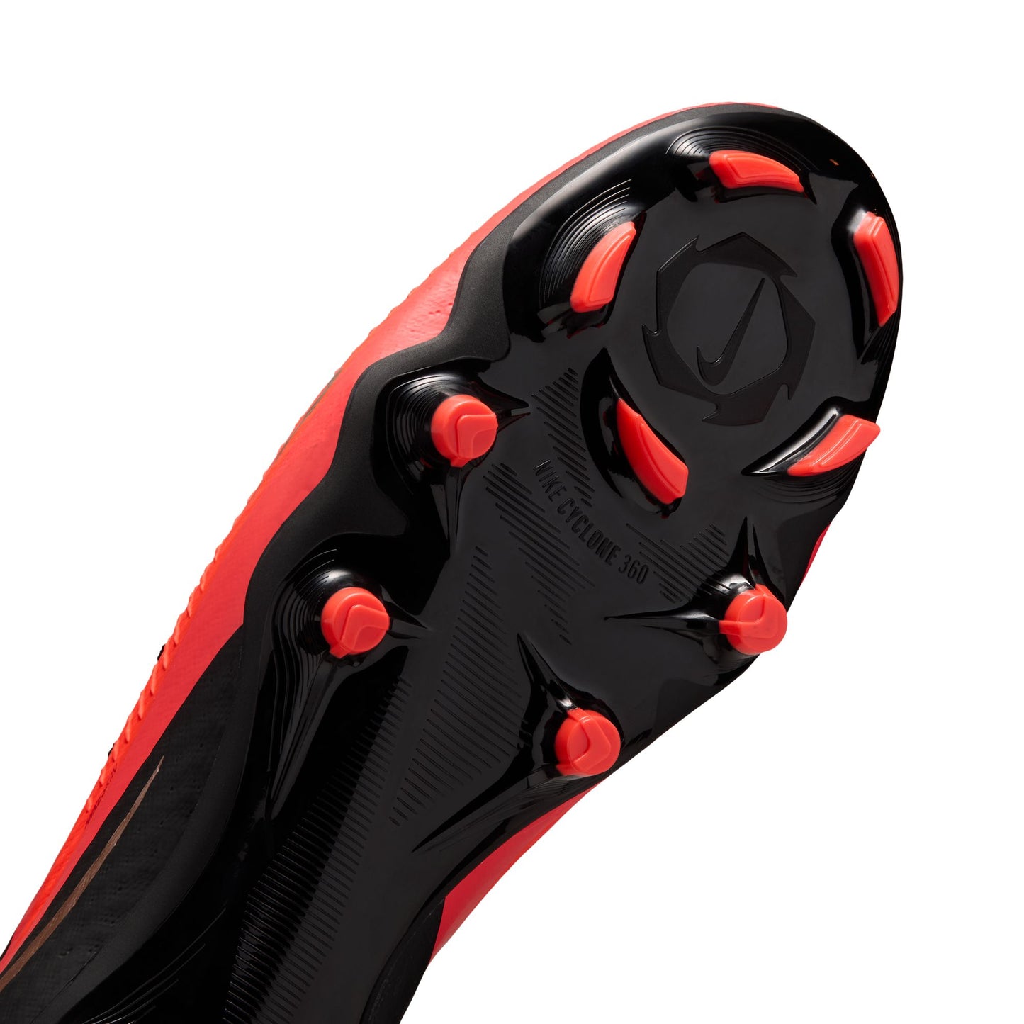 Nike Phantom 6 High Academy FG Firm Ground Soccer Cleat - Bright Crimson/Blur/Black
