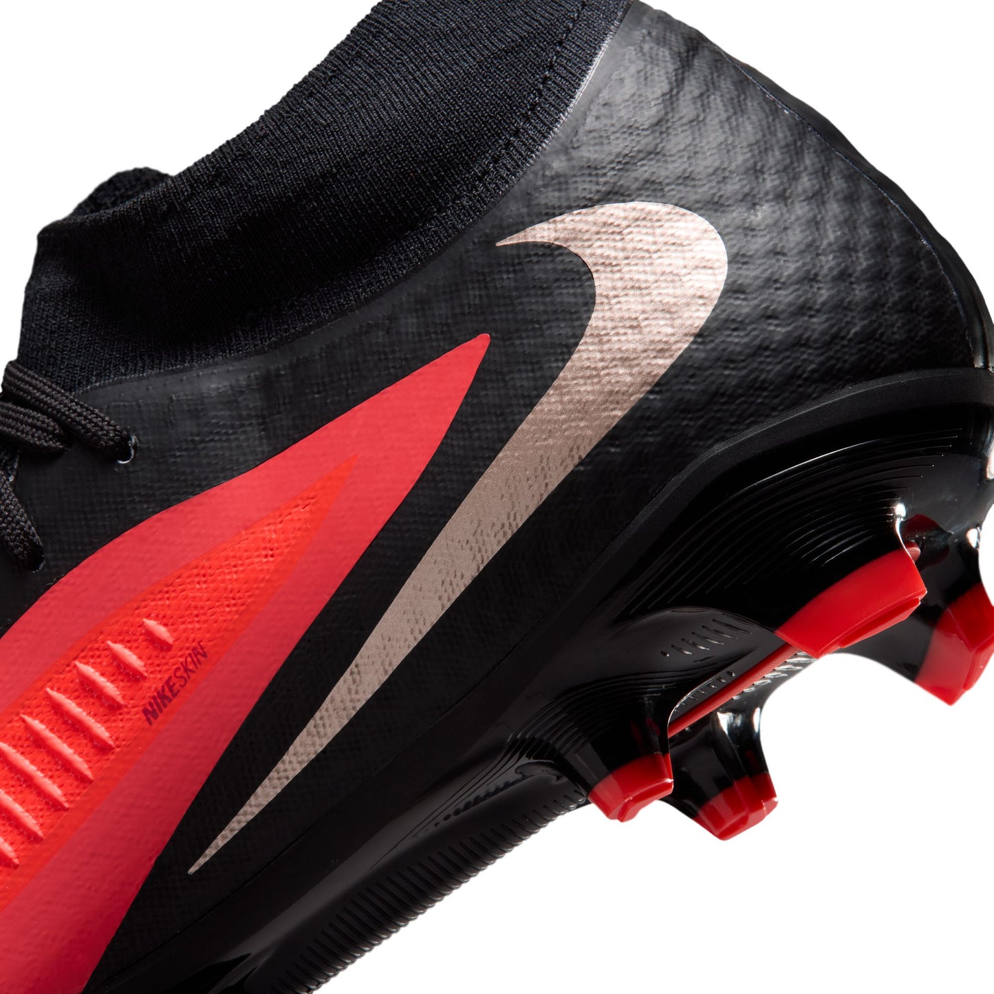 Nike Phantom 6 High Academy FG Firm Ground Soccer Cleat - Bright Crimson/Blur/Black