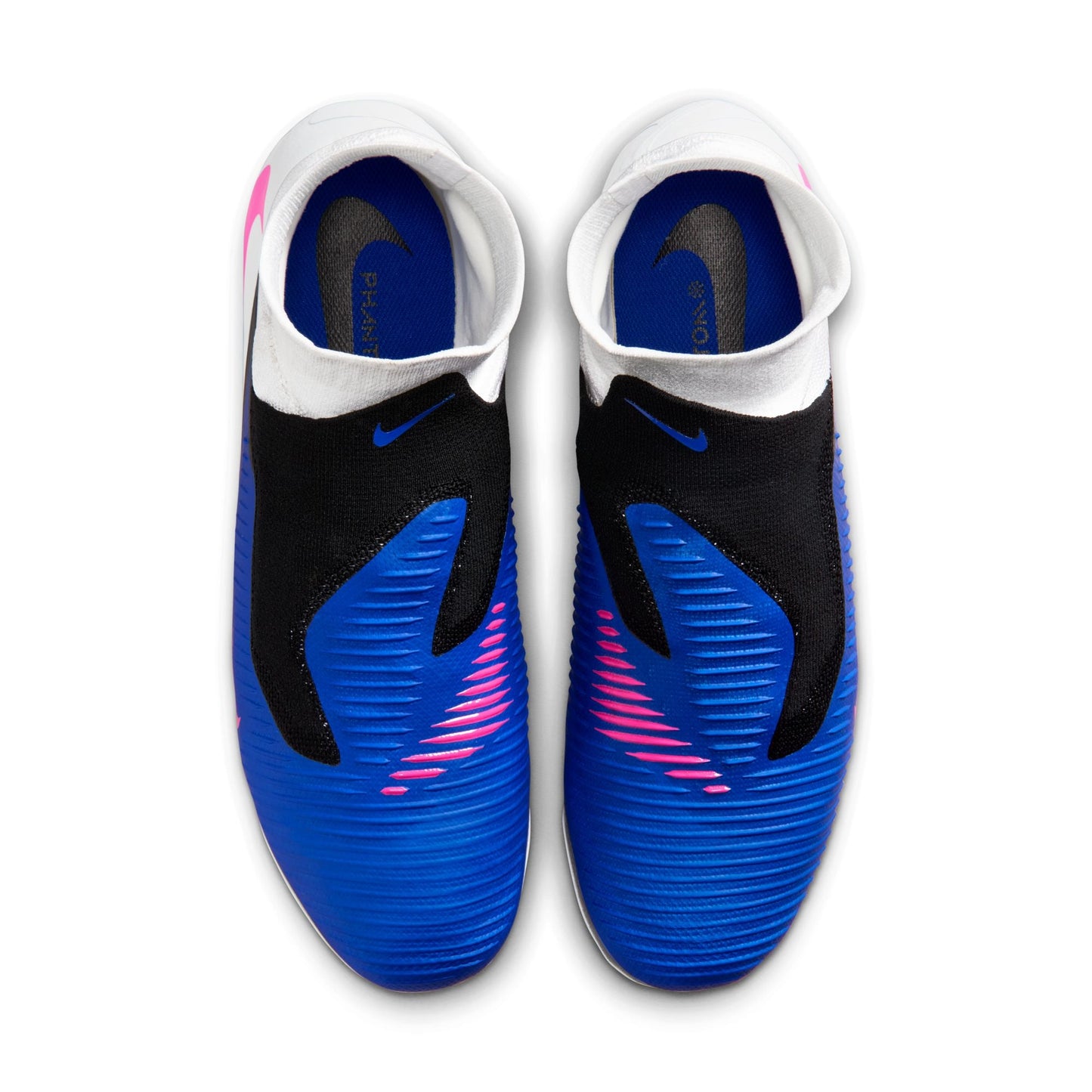 Nike Phantom 6 High Pro FG Firm Ground Soccer Cleat - Racer Blue/Pink Blast/White