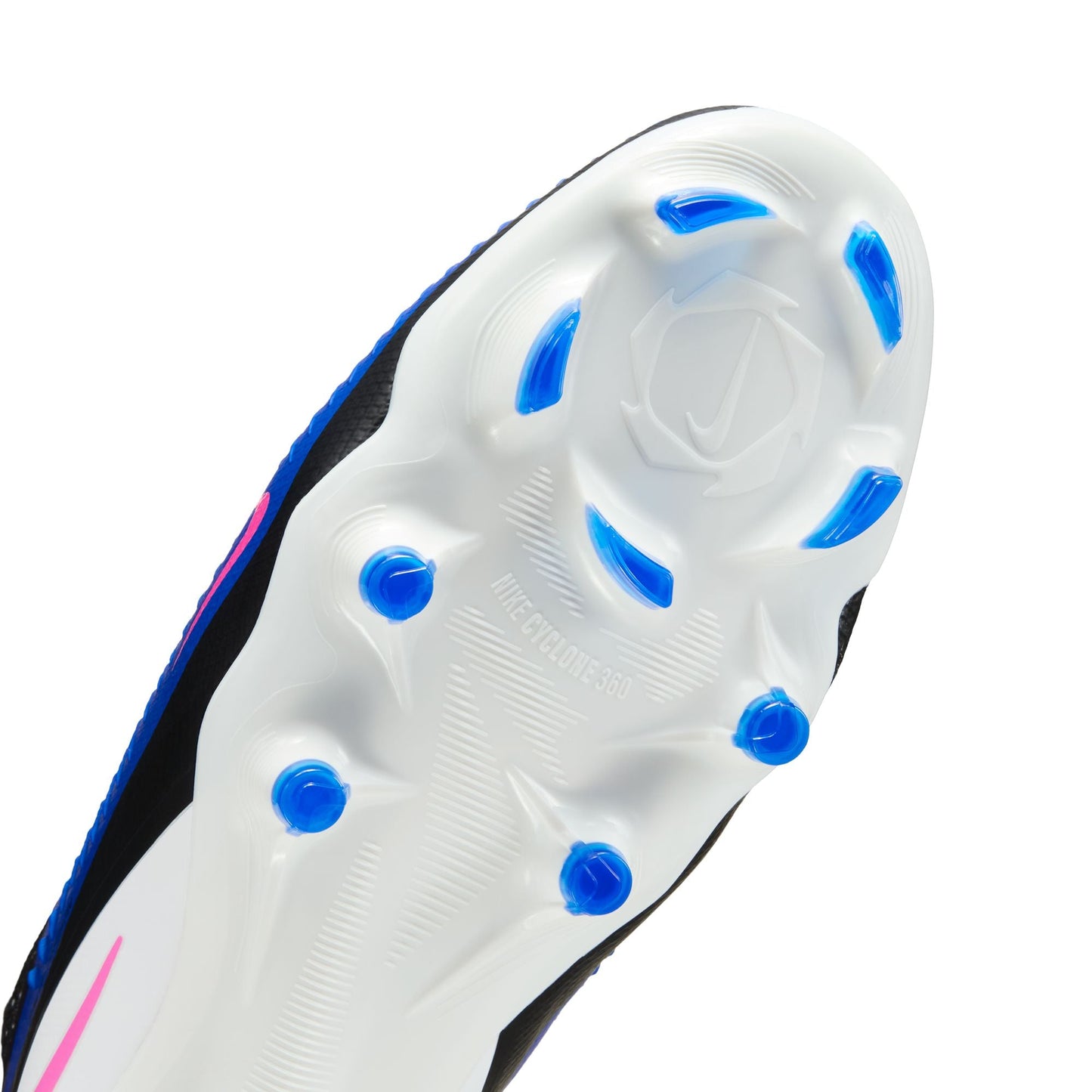 Nike Phantom 6 High Pro FG Firm Ground Soccer Cleat - Racer Blue/Pink Blast/White