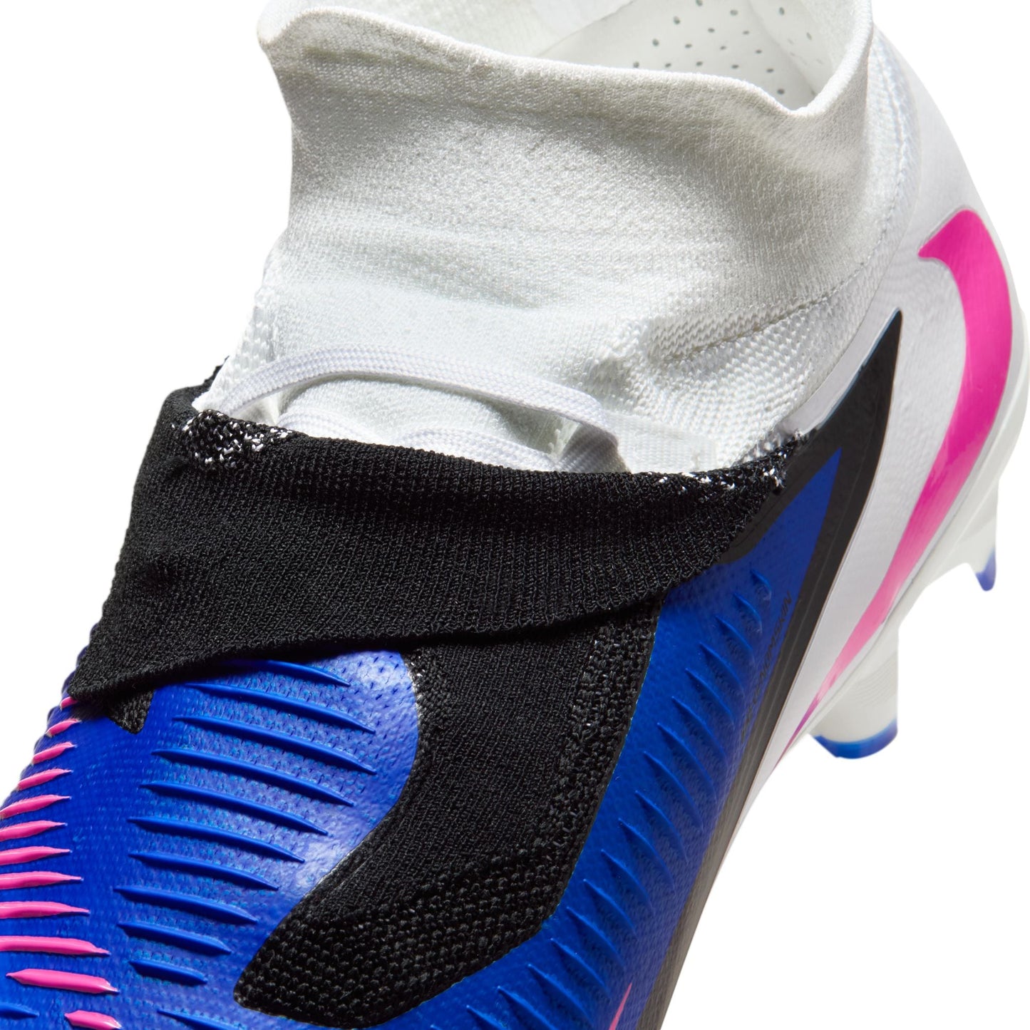 Nike Phantom 6 High Pro FG Firm Ground Soccer Cleat - Racer Blue/Pink Blast/White