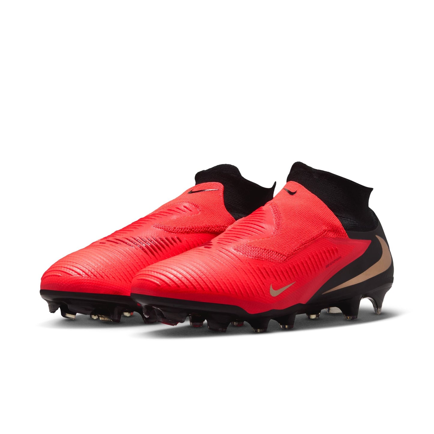 Nike Phantom 6 High Pro FG Firm Ground Soccer Cleats - Bright Crimson/Blur Black