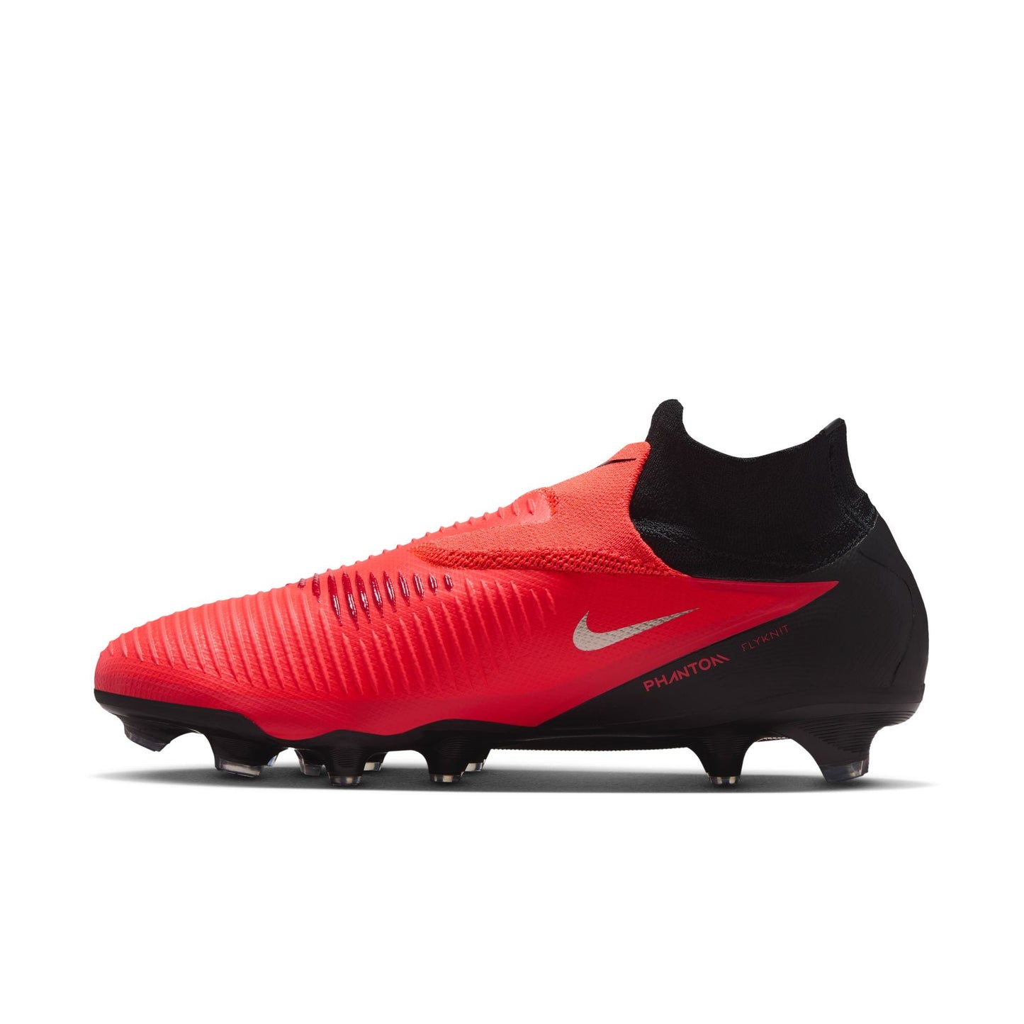 Nike Phantom 6 High Pro FG Firm Ground Soccer Cleats - Bright Crimson/Blur Black