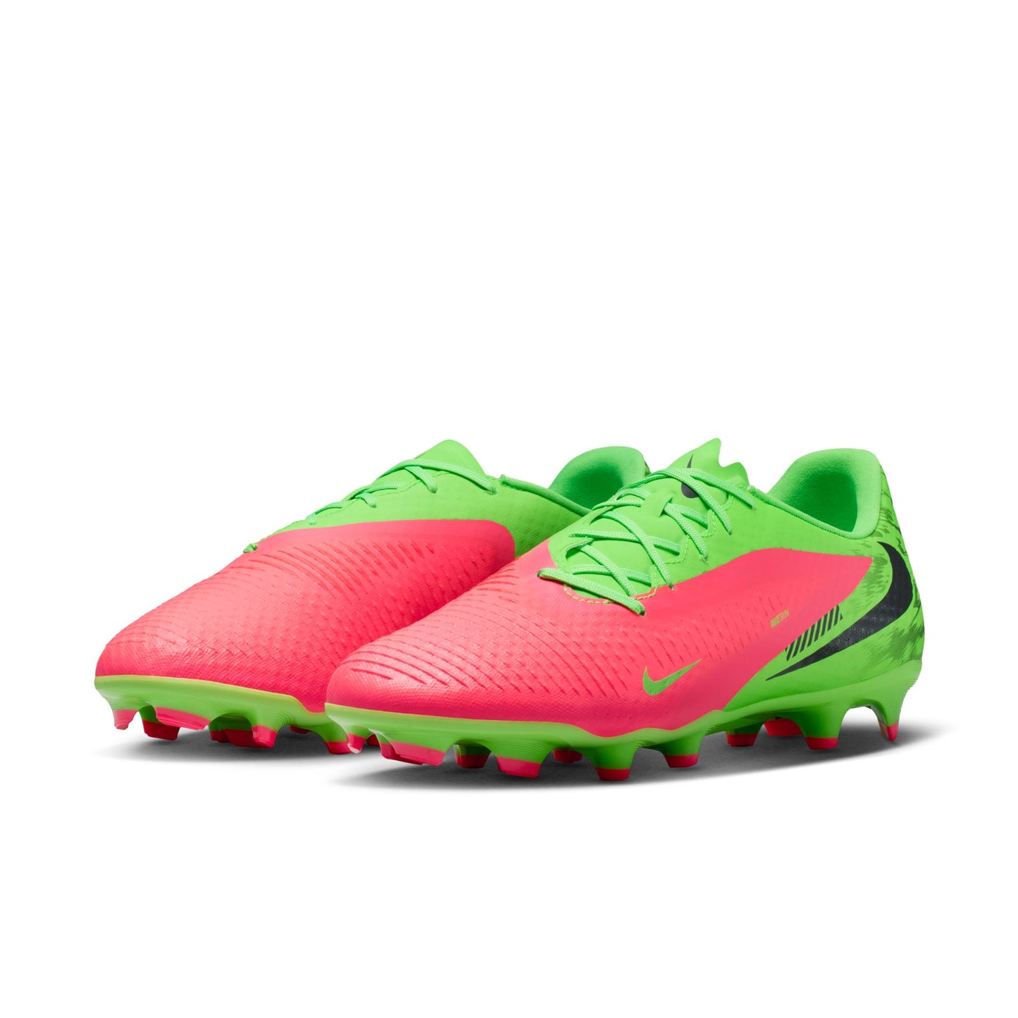 Nike Phantom 6 Low "Erling Haaland" Academy FG Firm Ground Soccer Cleat - Hot Punch/Black/Green Strike