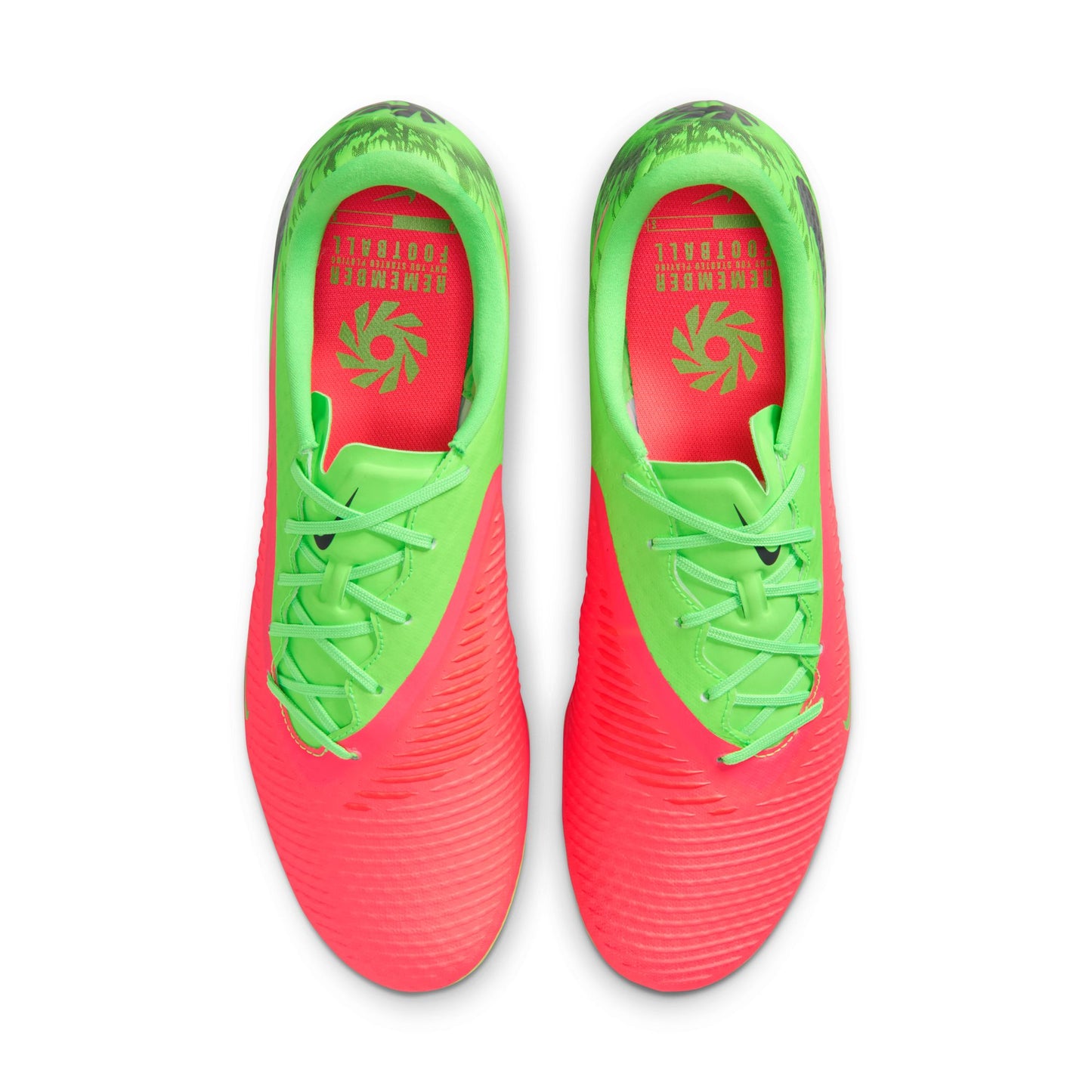 Nike Phantom 6 Low "Erling Haaland" Academy FG Firm Ground Soccer Cleat - Hot Punch/Black/Green Strike