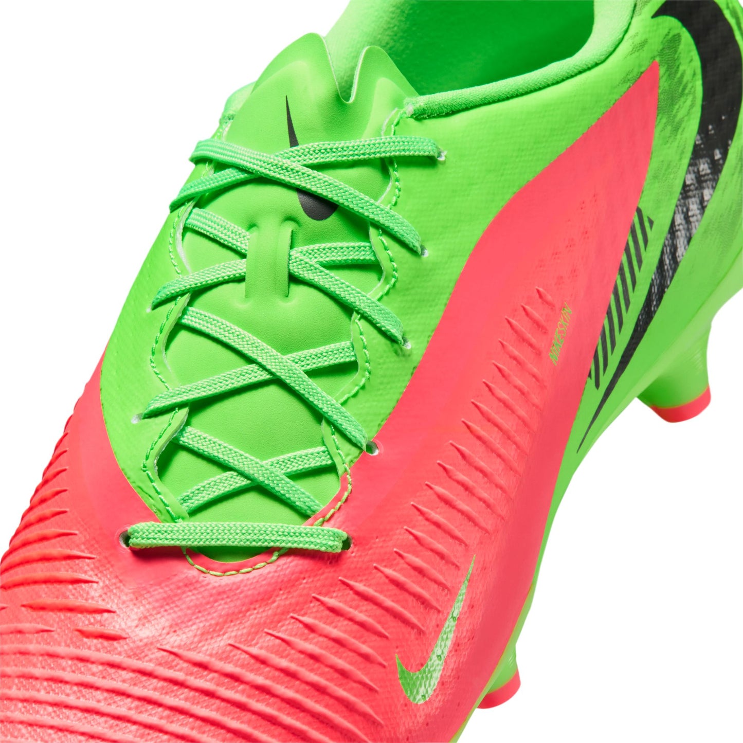 Nike Phantom 6 Low "Erling Haaland" Academy FG Firm Ground Soccer Cleat - Hot Punch/Black/Green Strike