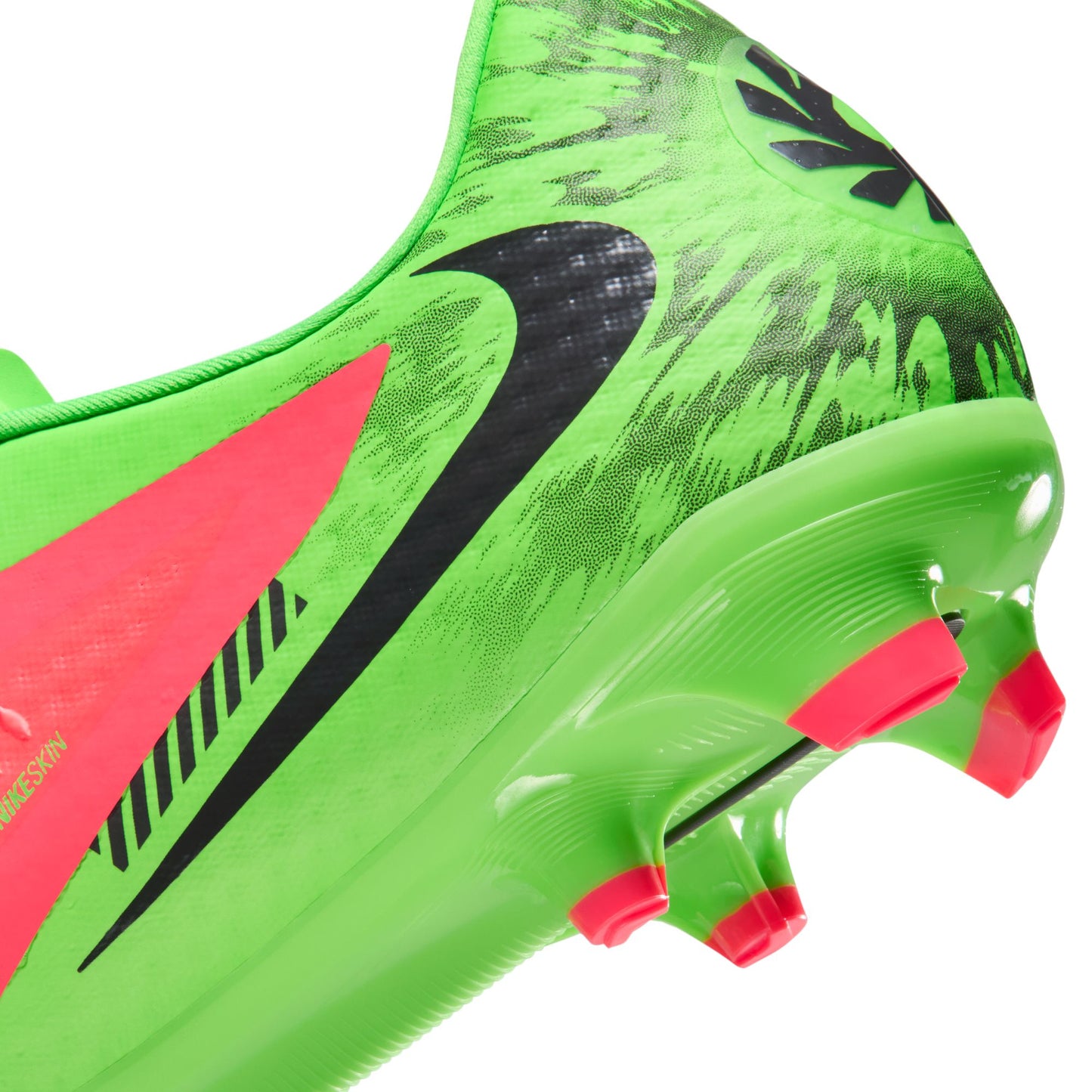 Nike Phantom 6 Low "Erling Haaland" Academy FG Firm Ground Soccer Cleat - Hot Punch/Black/Green Strike