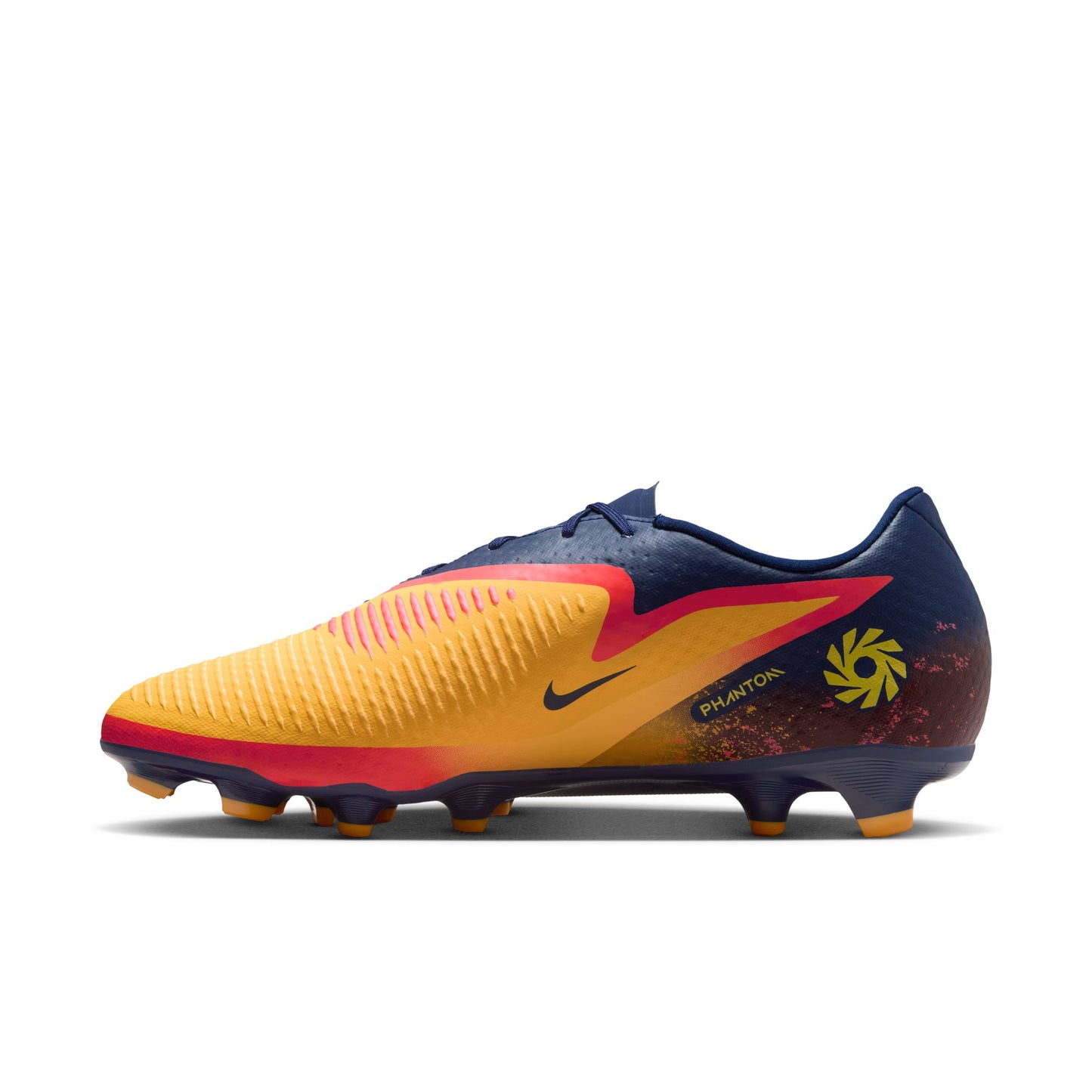 Nike Phantom 6 Low Academy FG "Erling Haaland" Firm Ground Soccer Cleats- Laser Orange/Lemon Venom/Blue Void