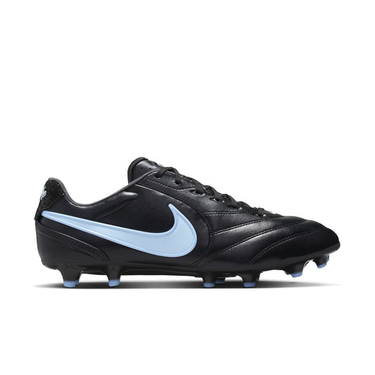 Nike Tiempo Ligera Pro FG Firm Ground Soccer Cleat - Black/Obsidian/Ice Blue