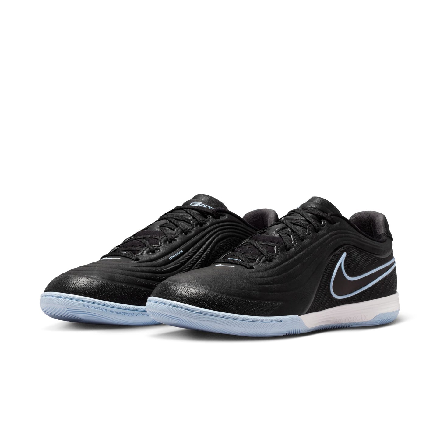 Nike Tiempo Reactgato IC Indoor Soccer Shoe - Black/Obsidian/Ice Blue