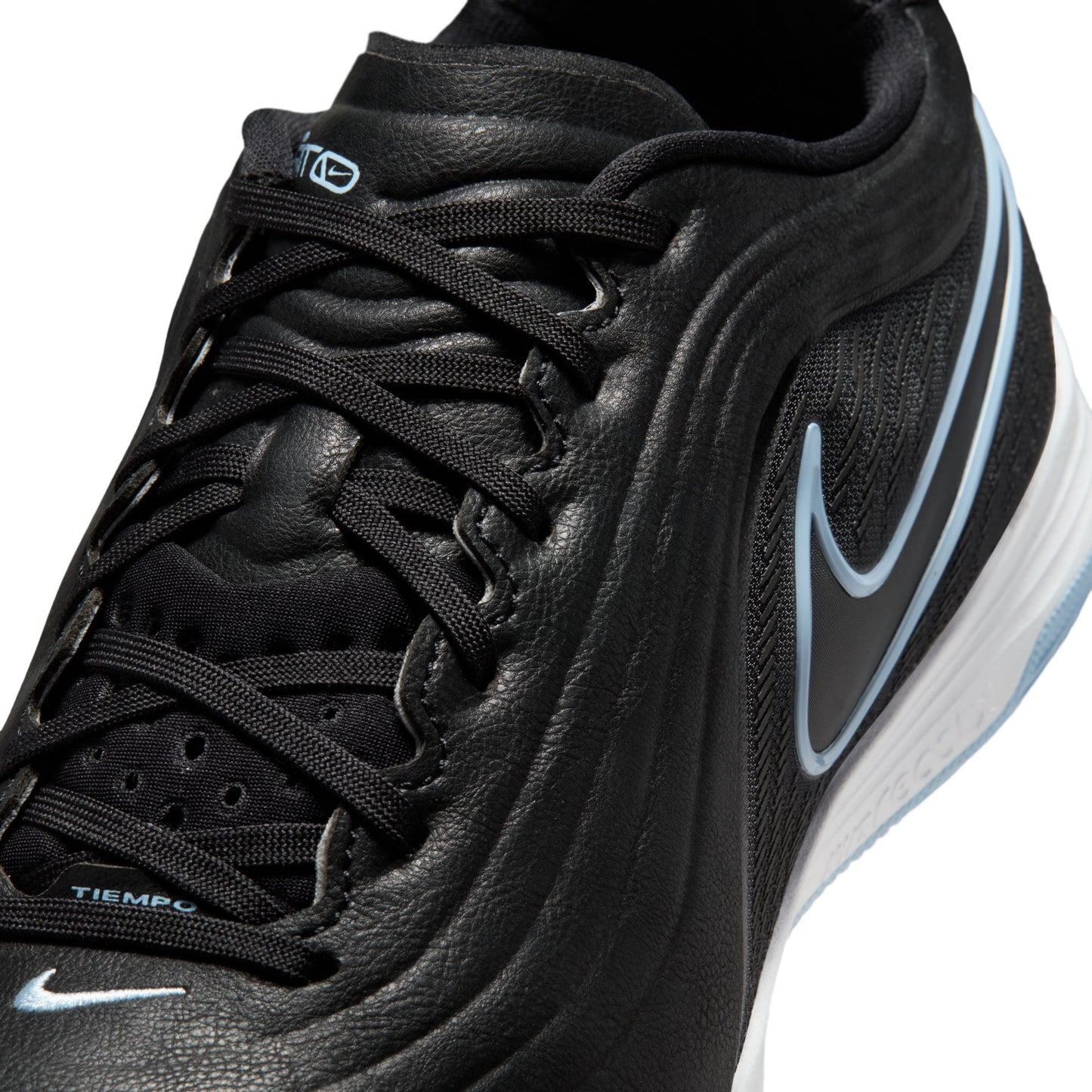 Nike Tiempo Reactgato IC Indoor Soccer Shoe - Black/Obsidian/Ice Blue
