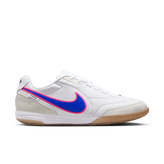 Nike Tiempo Streetgato IN Indoor/Court Low-Top Soccer Shoe - White/Racer Blue/Pink Blast