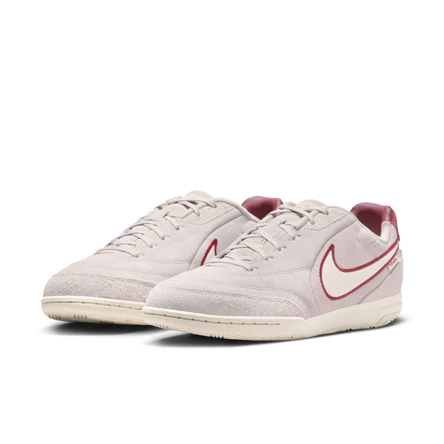 Nike Tiempo Streetgato PRM IN Indoor/Court Low-Top Soccer Shoe - Moon Particle/Chalk/Team Red