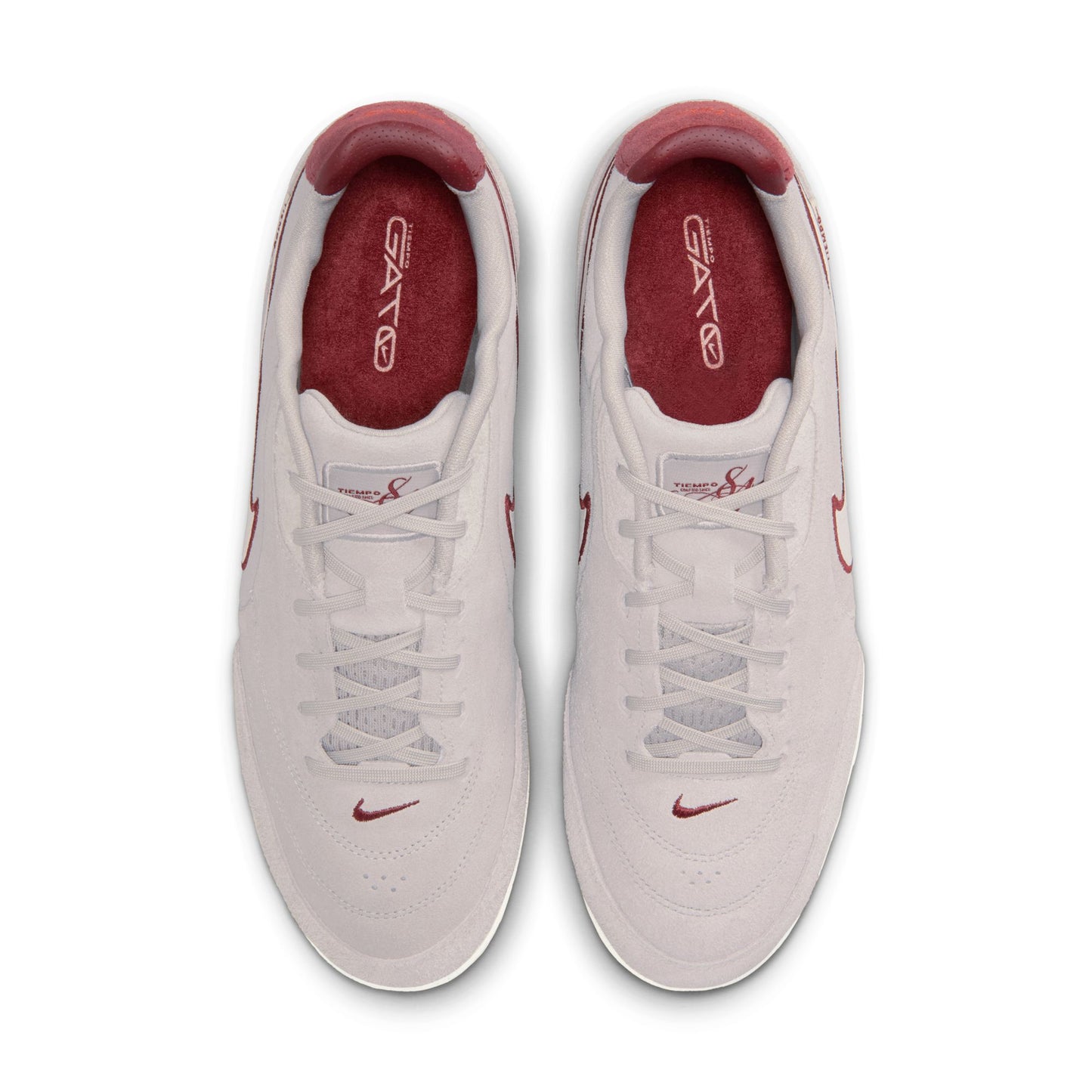 Nike Tiempo Streetgato PRM IN Indoor/Court Low-Top Soccer Shoe - Moon Particle/Chalk/Team Red