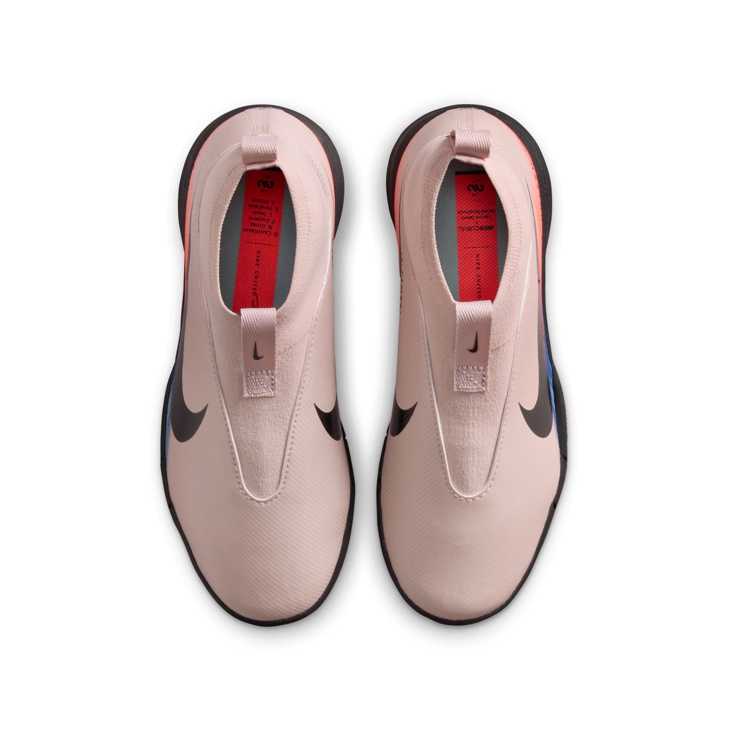 Nike United Junior Mercurial Superfly 10 Academy IC Indoor Soccer Shoe - Silt Red/Racer Blue