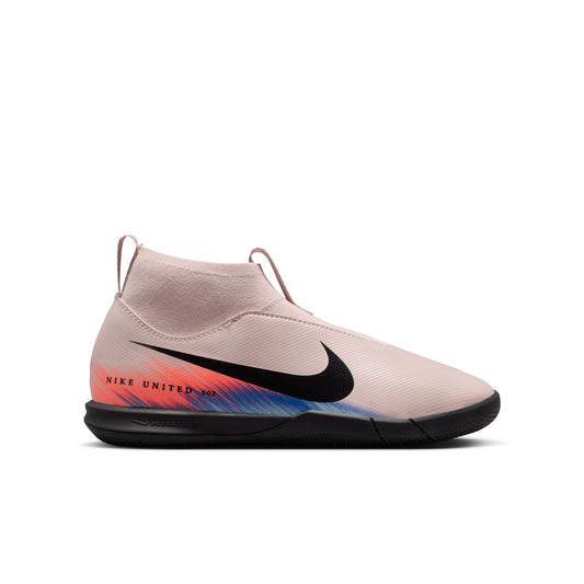 Nike United Junior Mercurial Superfly 10 Academy IC Indoor Soccer Shoe - Silt Red/Racer Blue