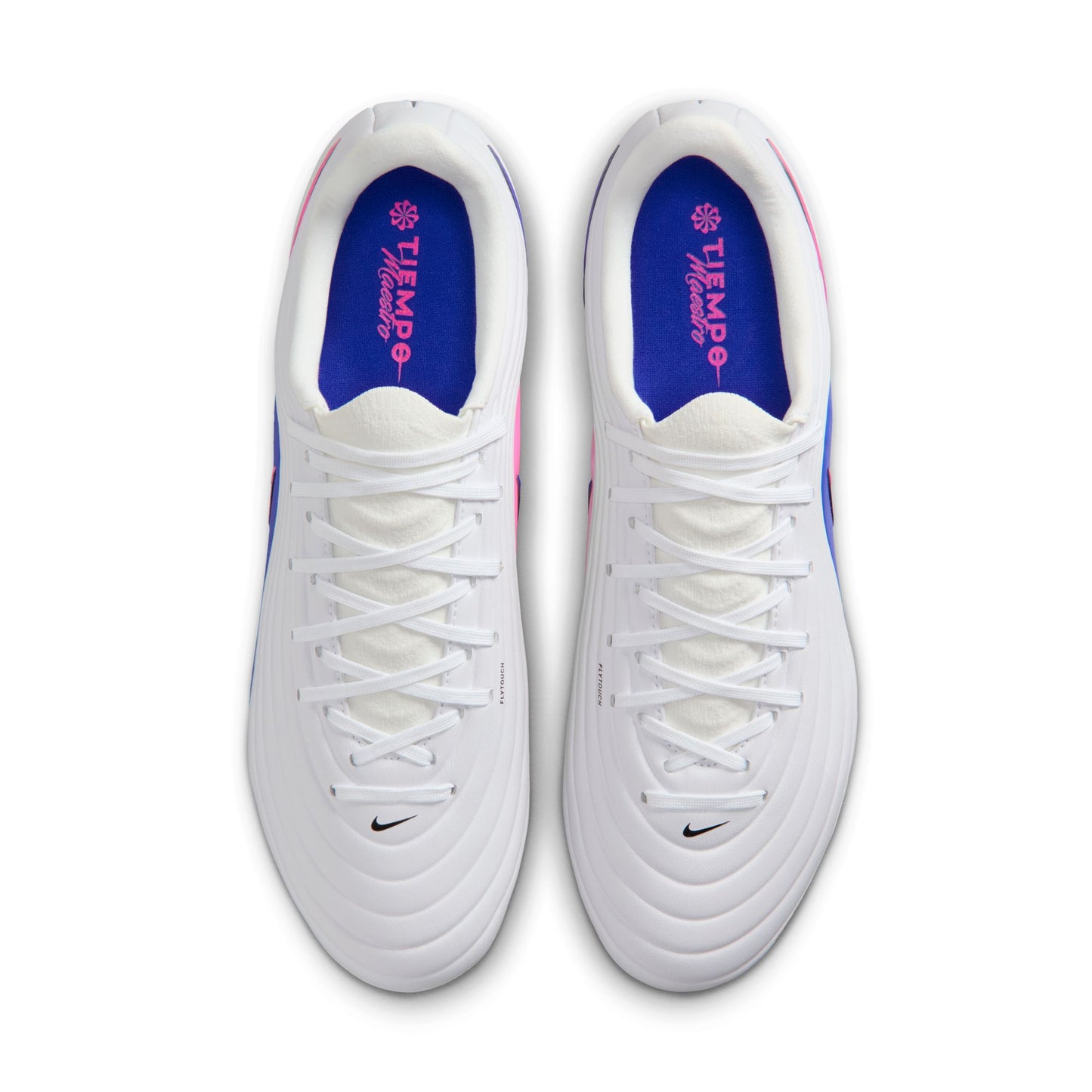 Nike Tiempo Maestro Academy FG Firm Ground Soccer Cleat - White/Black/Racer Blue/Pink Blast